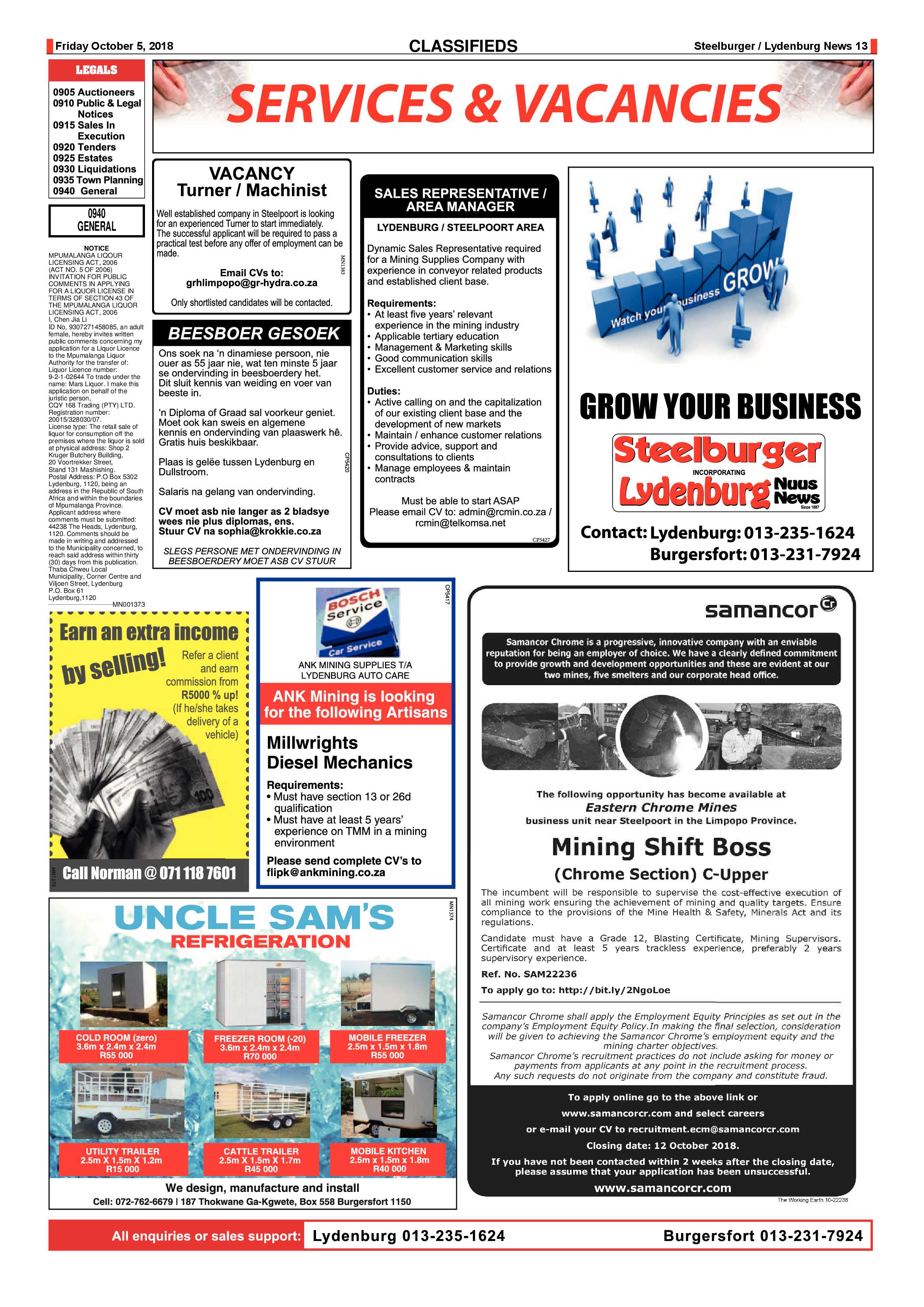Steelburger News 5 October 2018 page 13