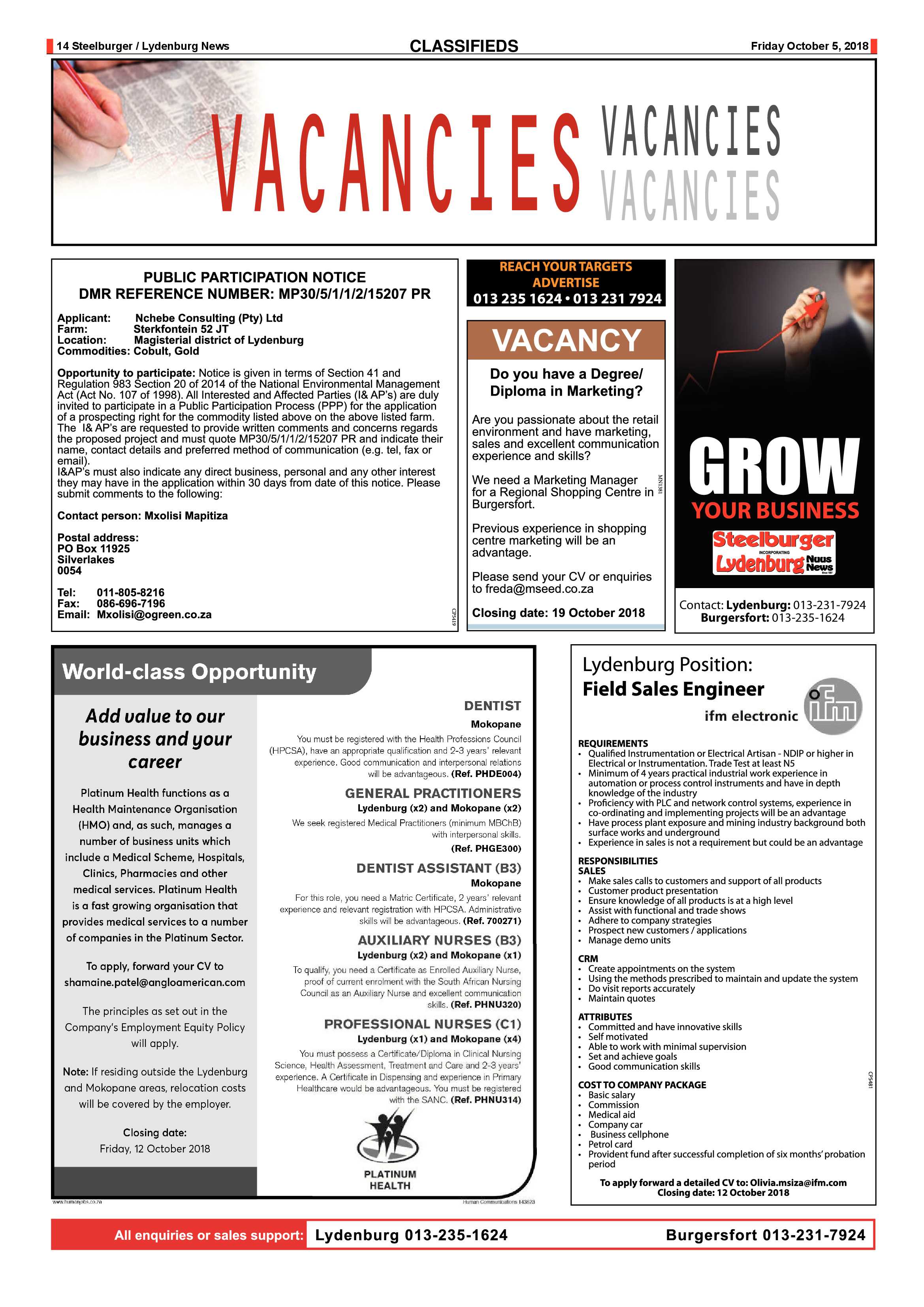 Steelburger News 5 October 2018 page 14