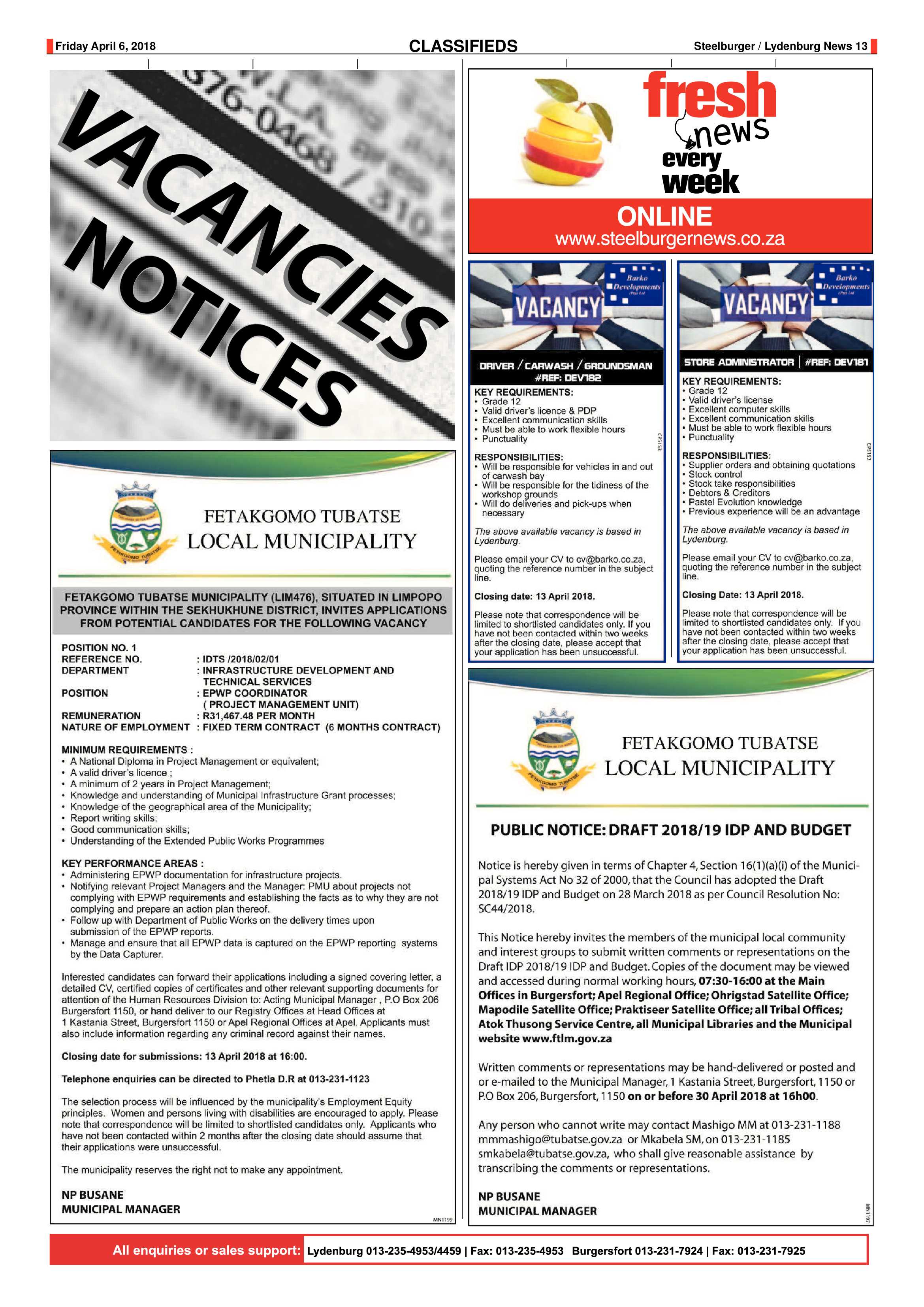 Steelburger News 6 April 2018 page 13