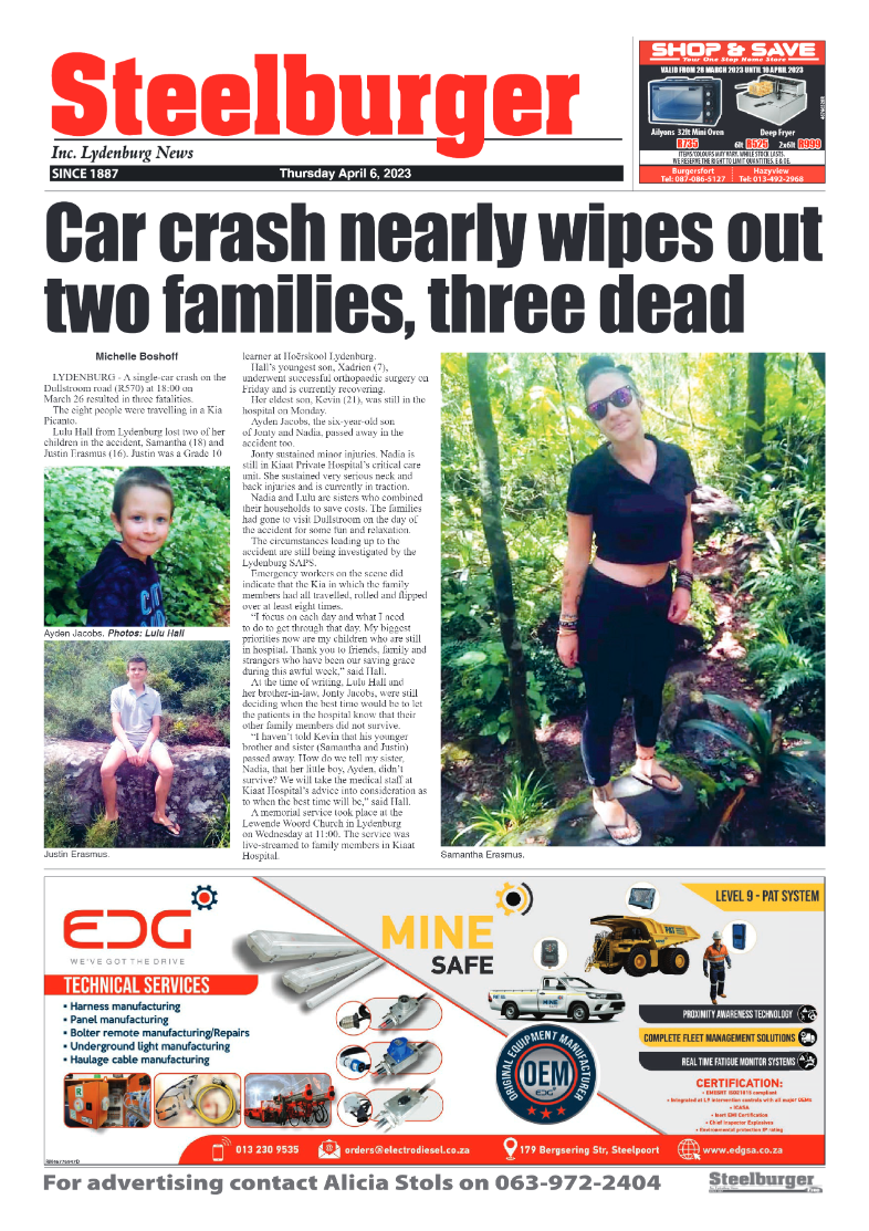 Steelburger News 6 April 2023 page 1