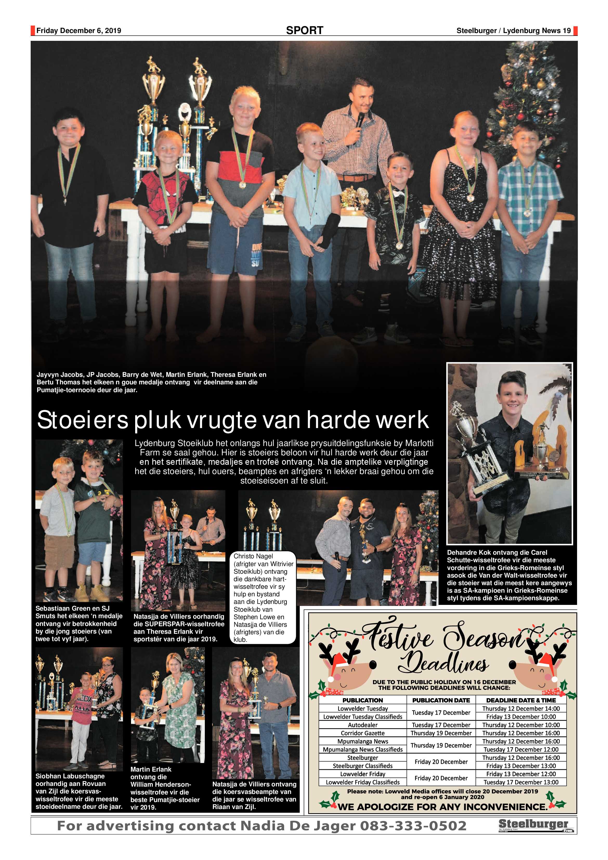 Steelburger News 6 December 2019 page 19