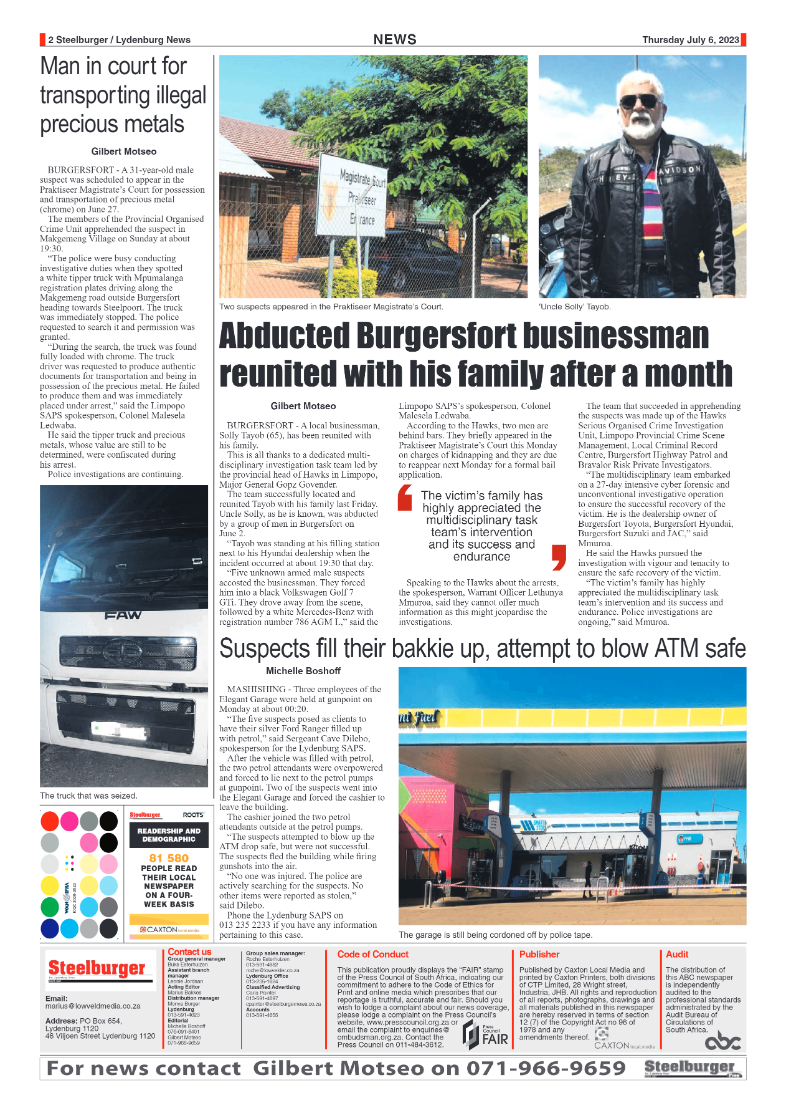 Steelburger news 6 July 2023 page 2