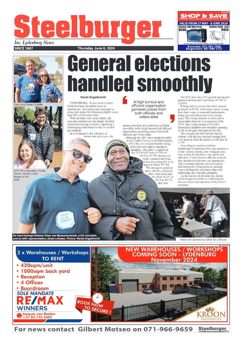 Steelburger News 6 June 2024 page 1