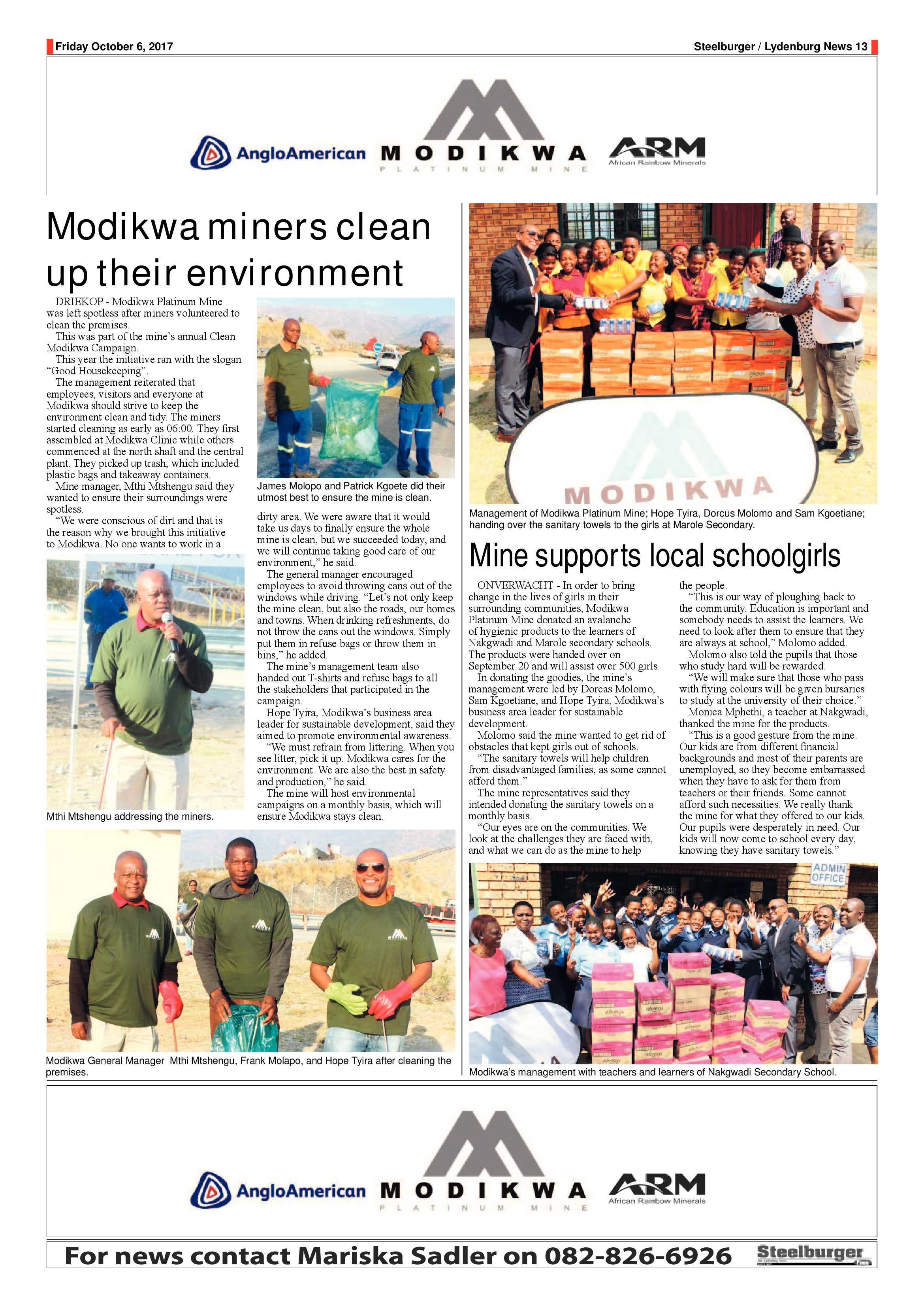 Steelburger News 6 October 2017 page 13