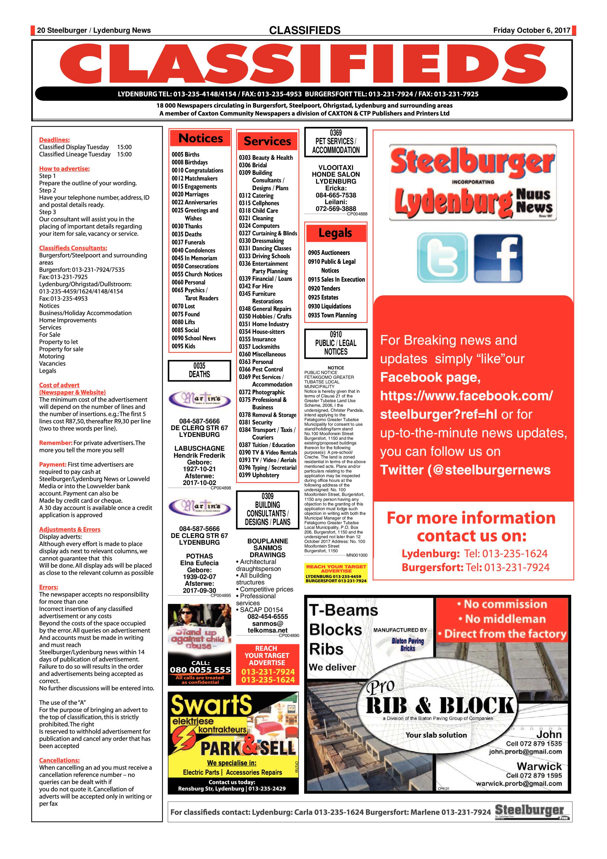 Steelburger News 6 October 2017 page 20