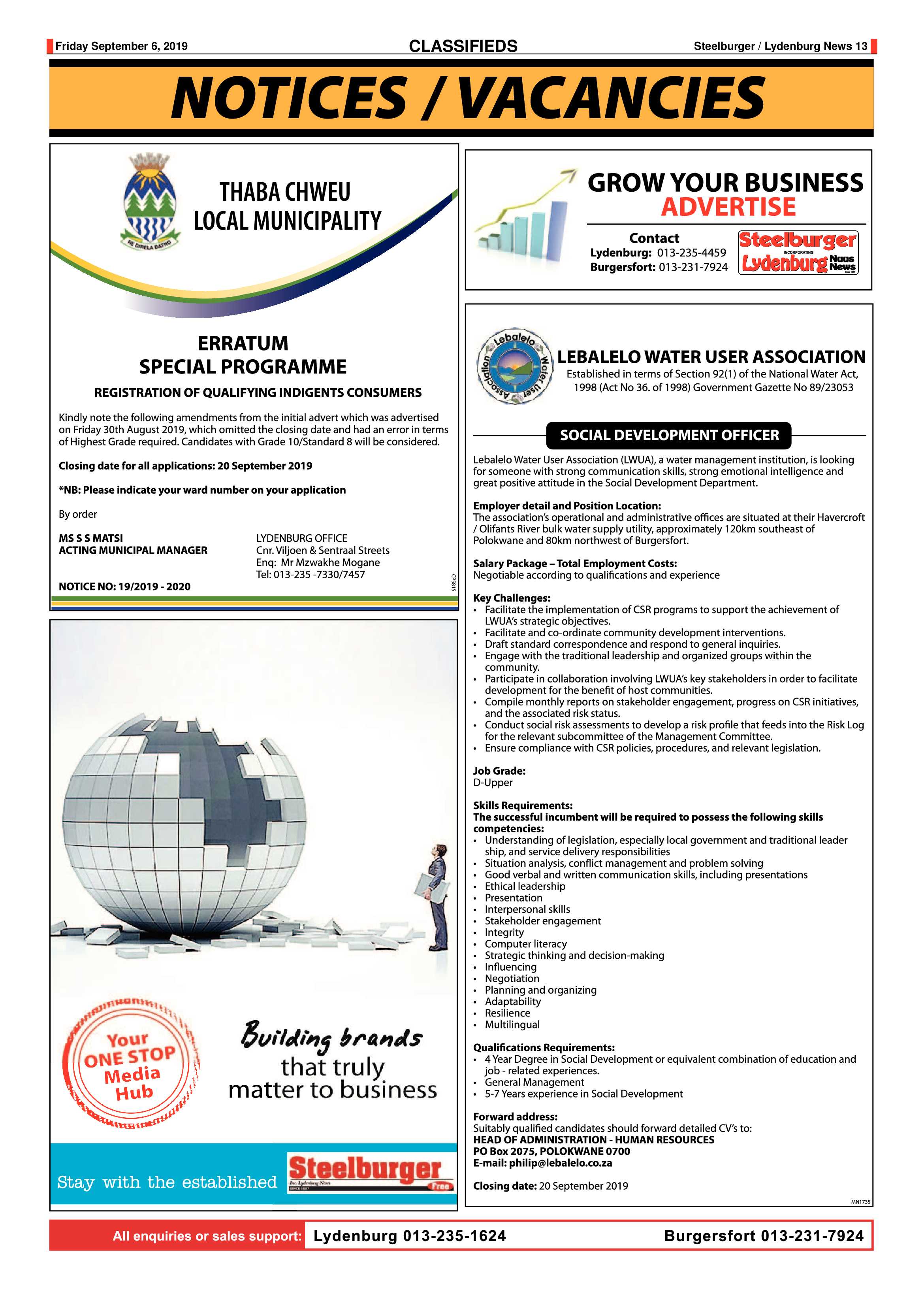 Steelburger News 6 September 2019 page 13