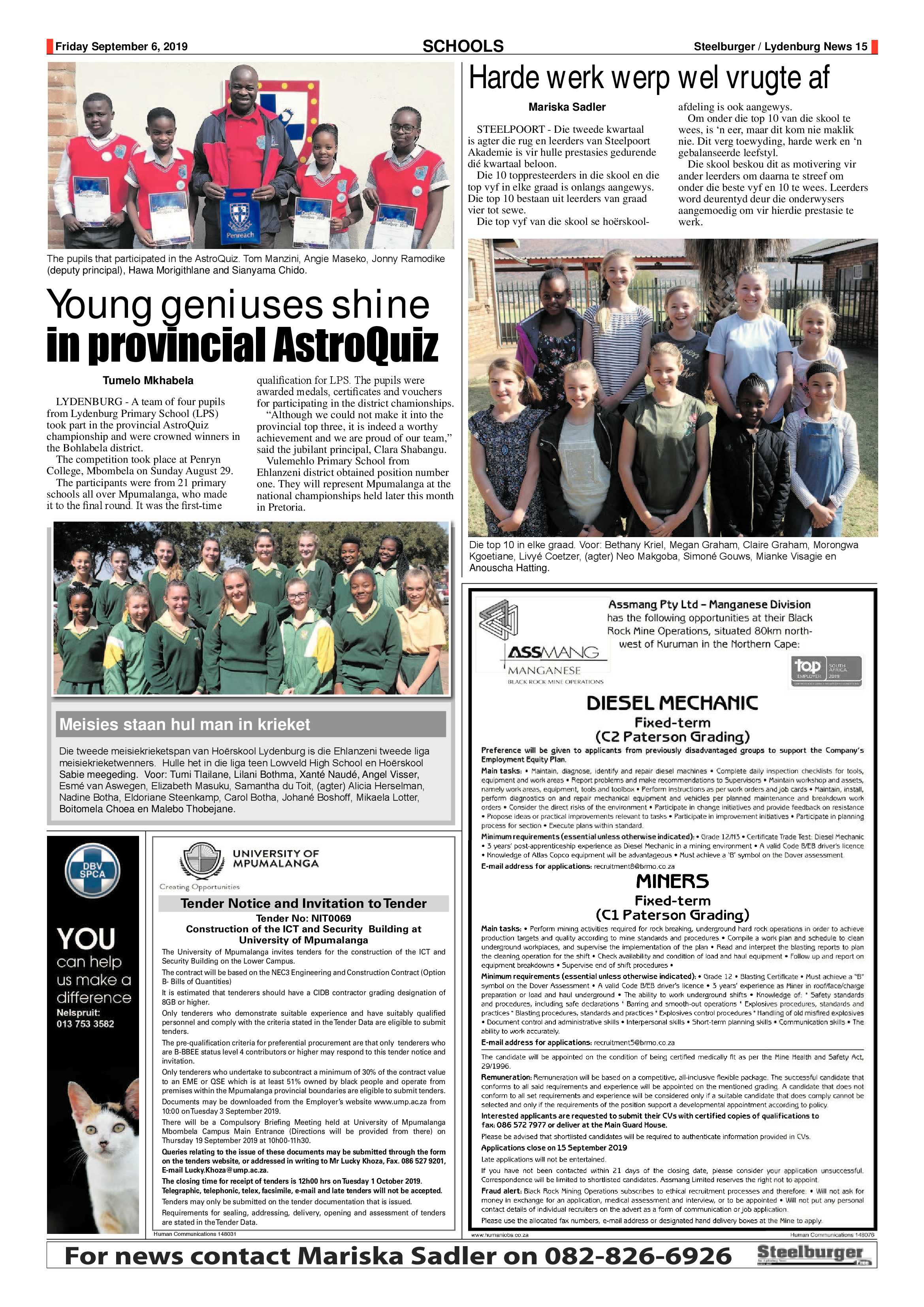 Steelburger News 6 September 2019 page 15