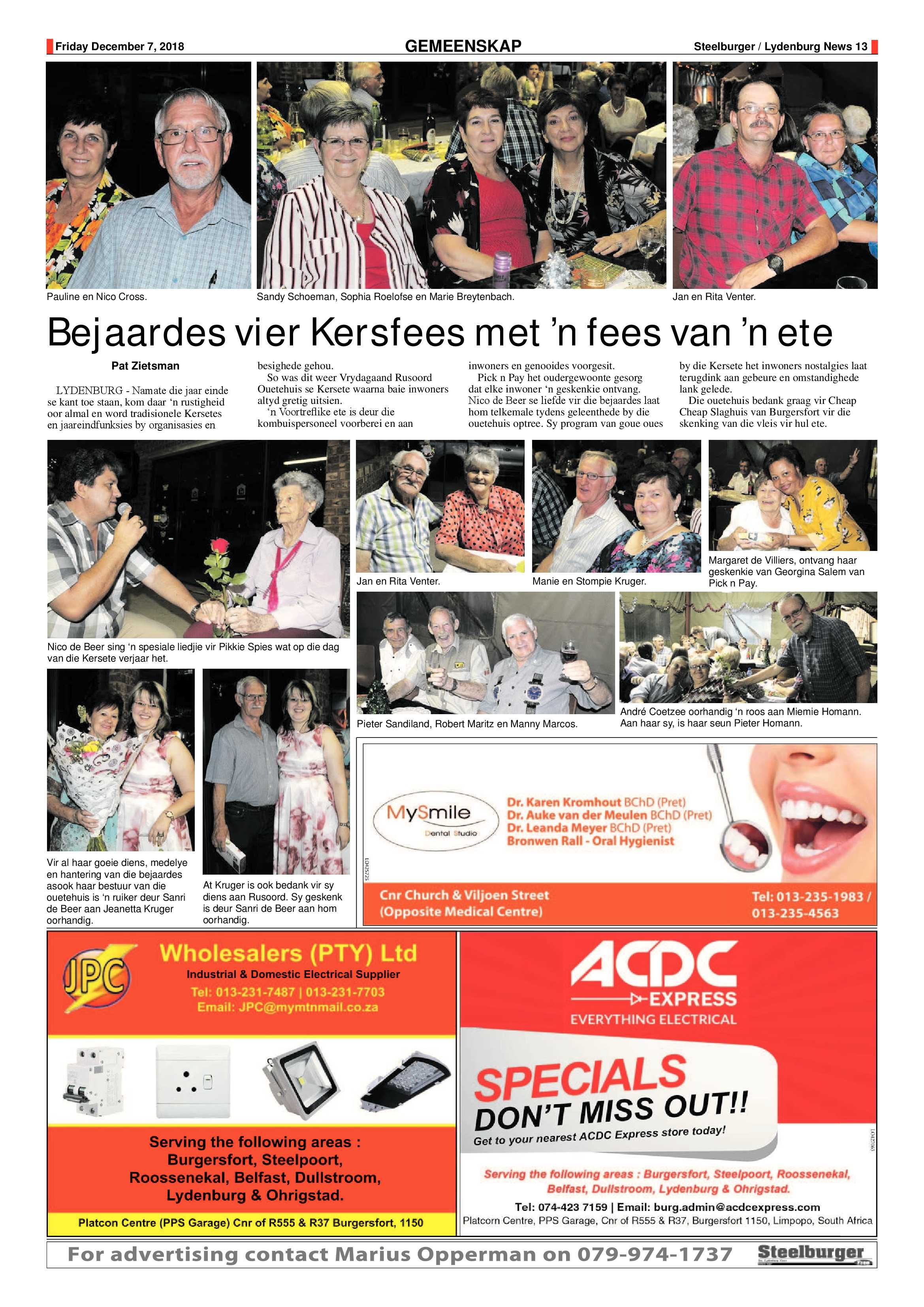 Steelburger News 7 December 2018 page 13