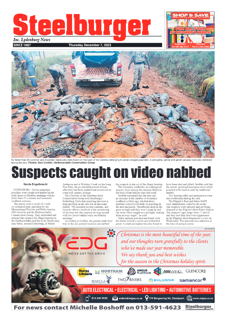 Steelburger News 7 December 2023 page 1