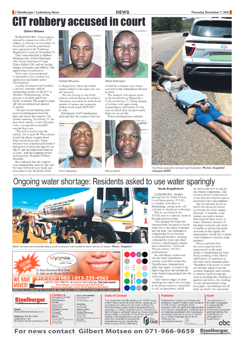 Steelburger News 7 December 2023 page 2