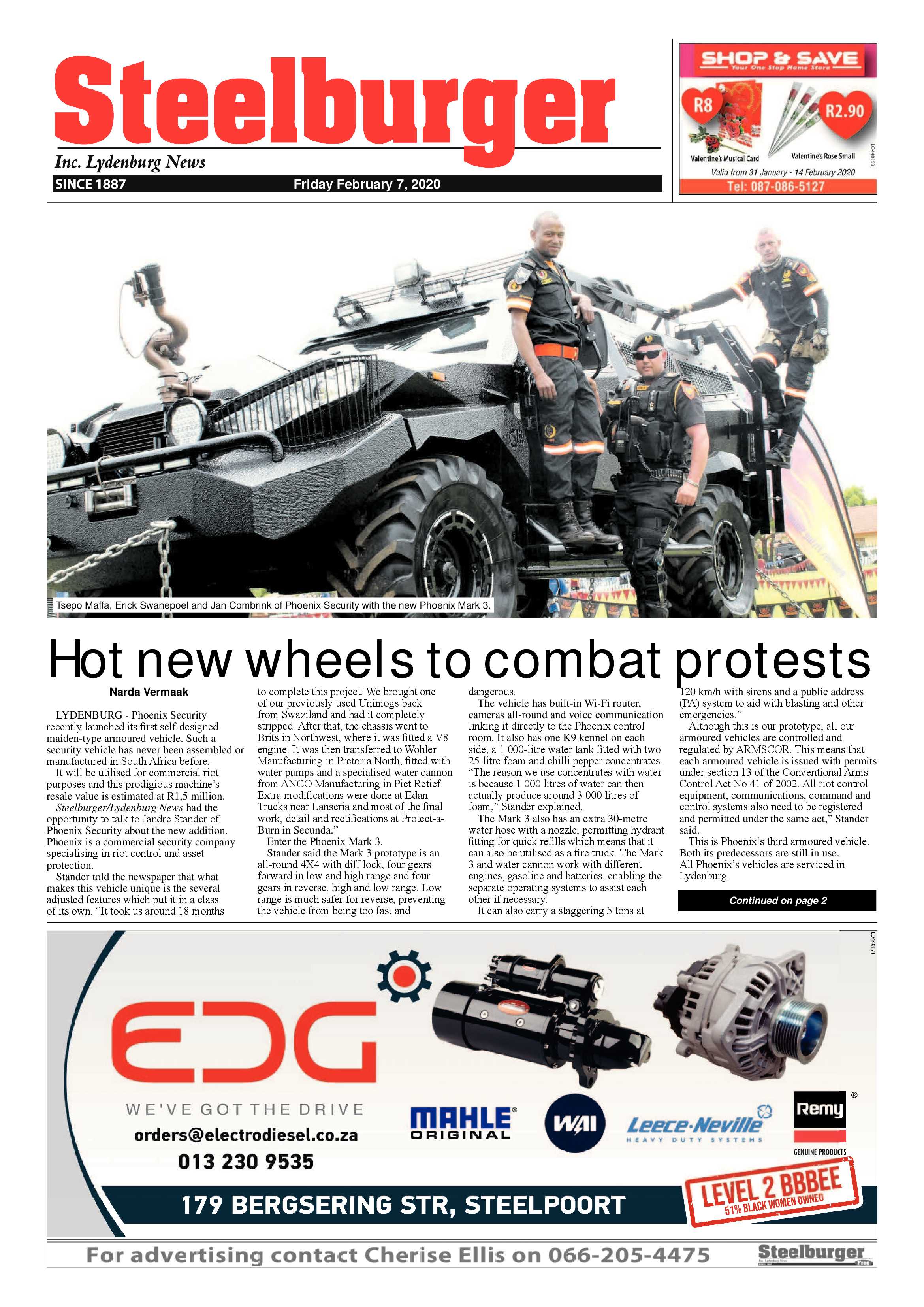 Steelburger News 7 February 2020 page 1