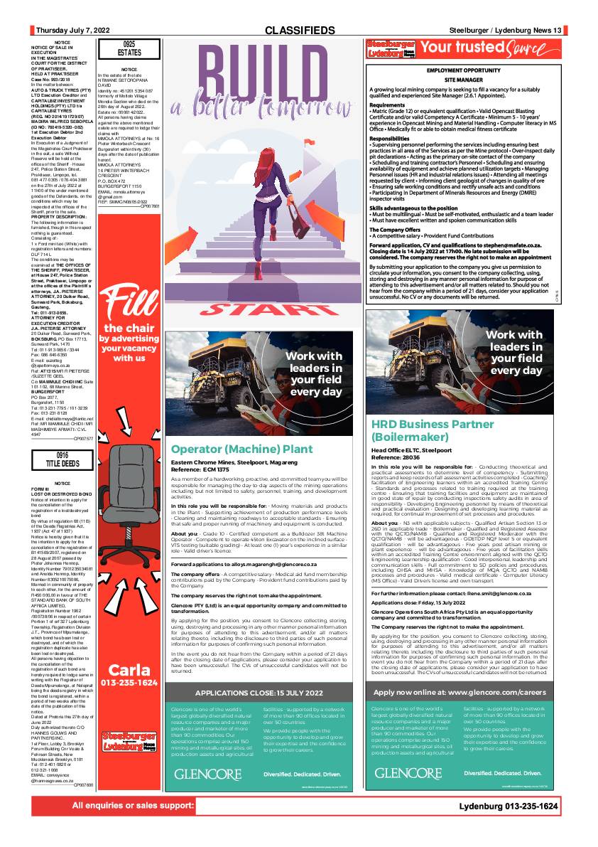 Steelburger News 7 July 2022 page 13