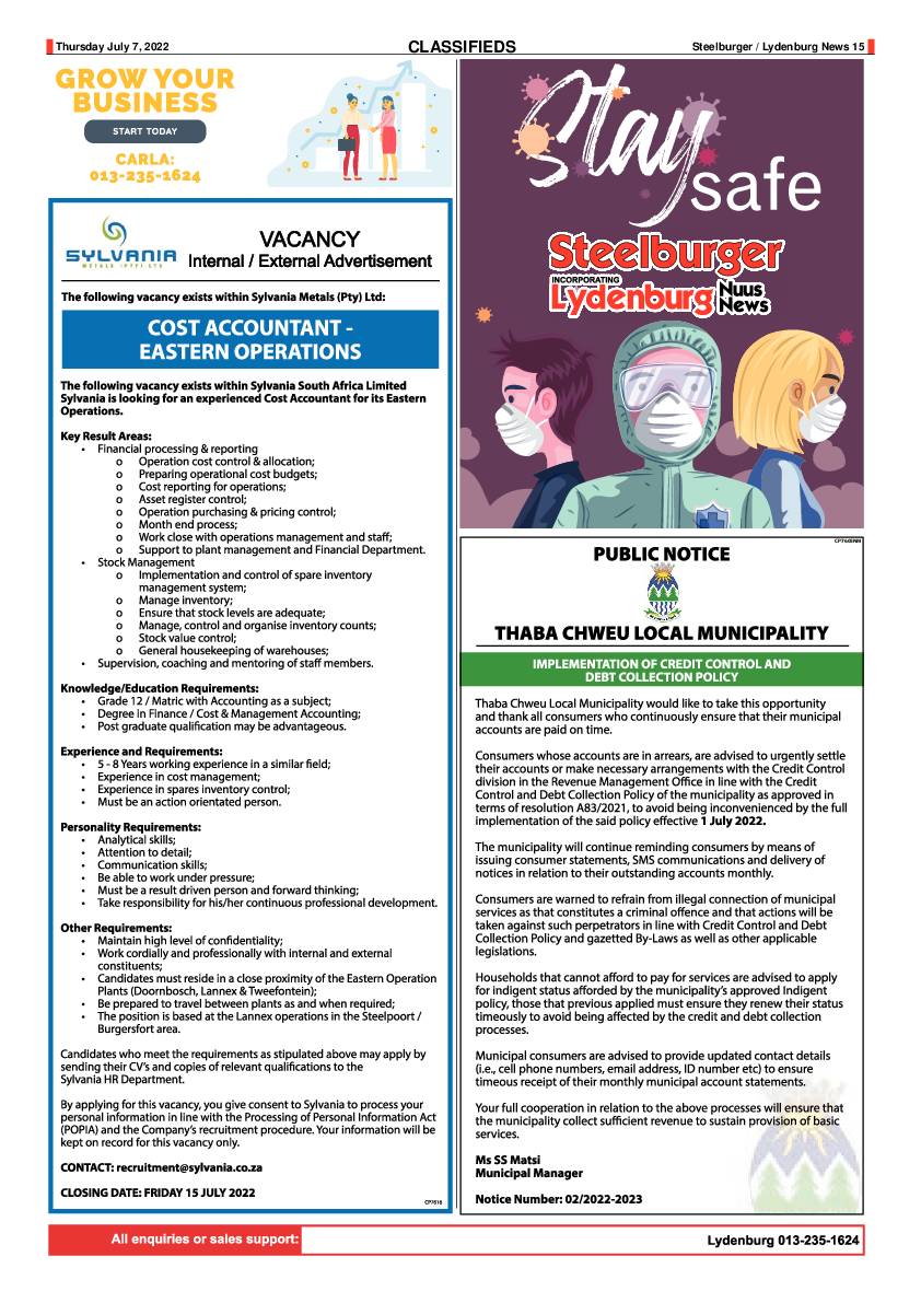 Steelburger News 7 July 2022 page 15