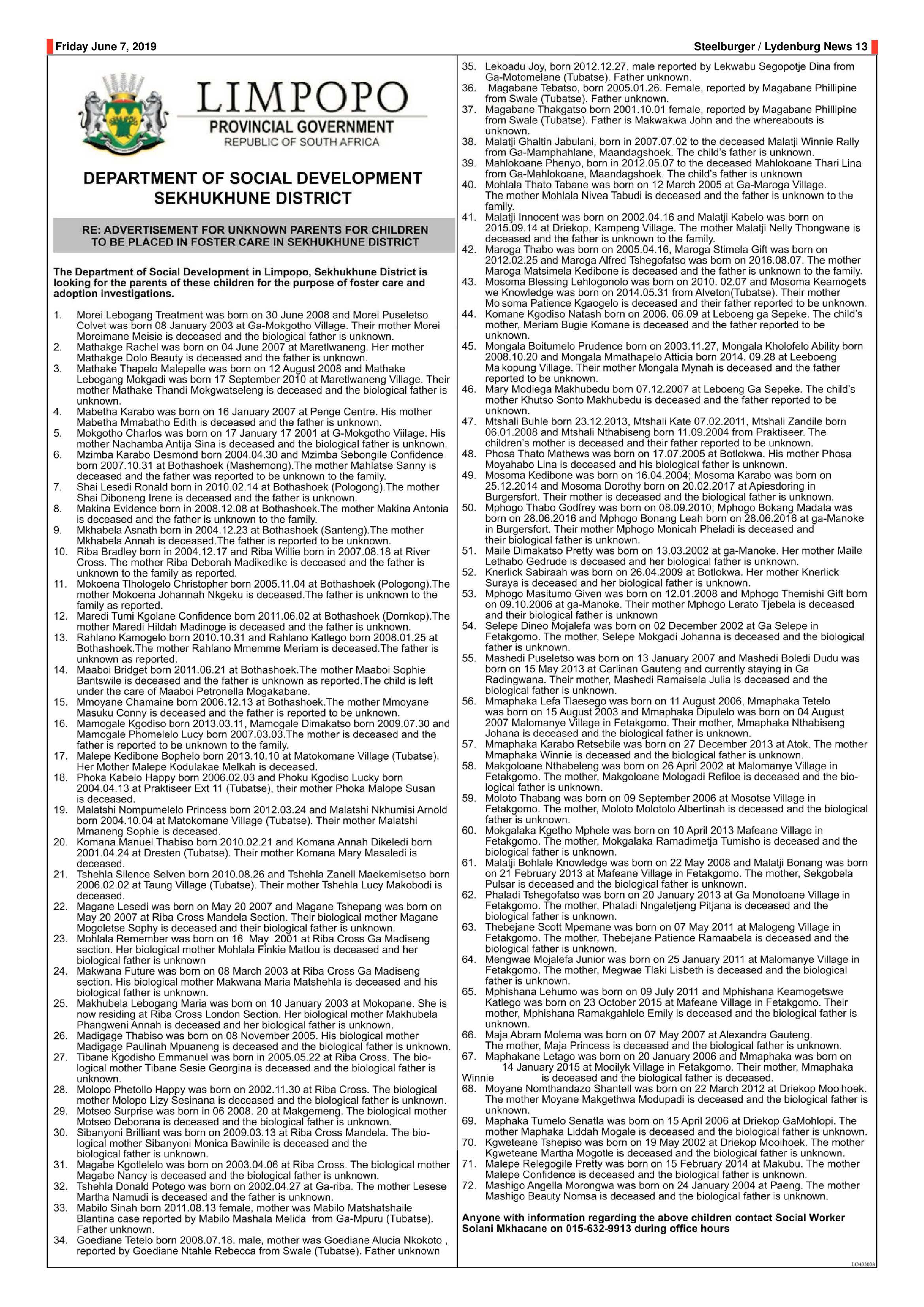 Steelburger News 7 June 2019 page 13