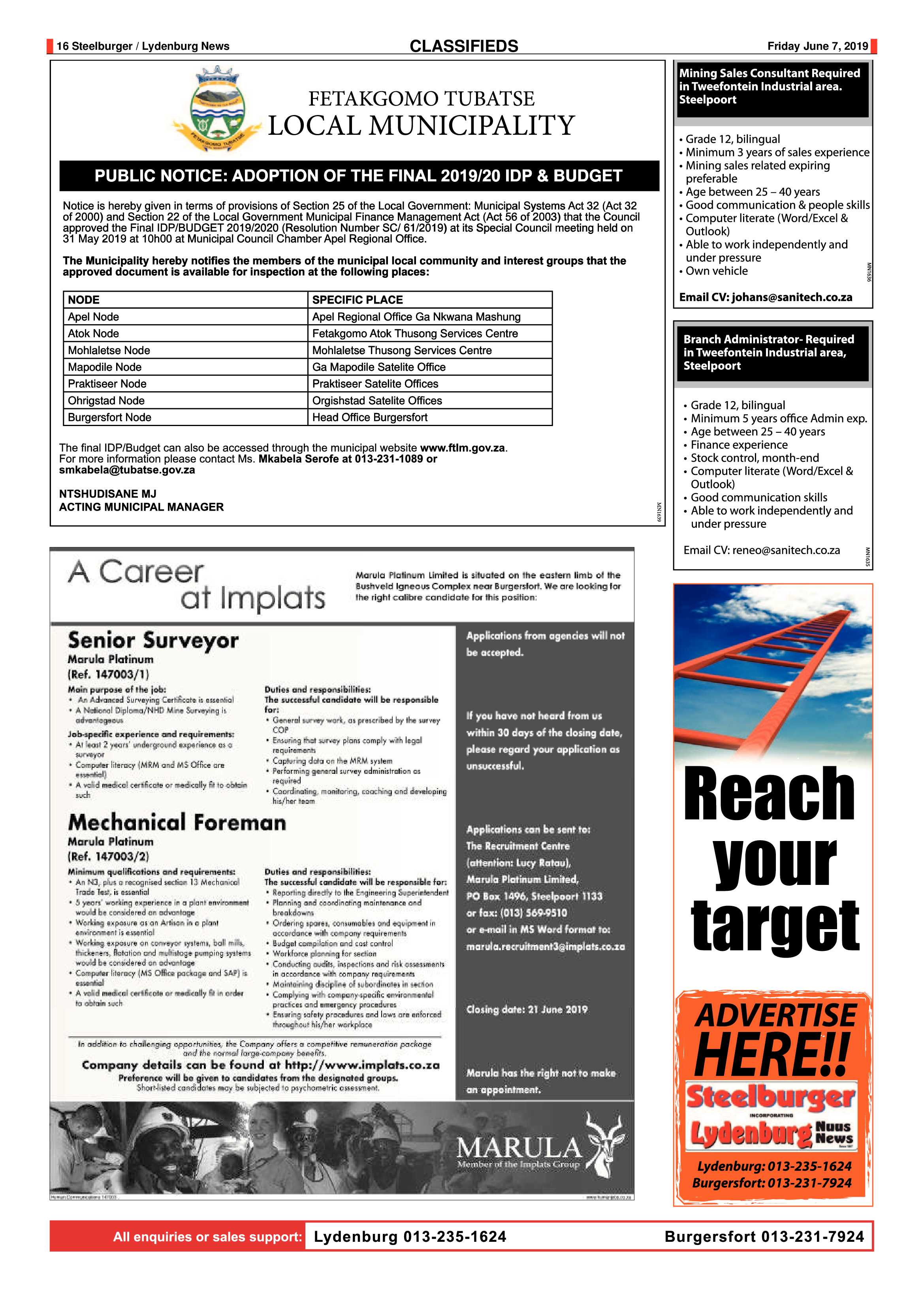 Steelburger News 7 June 2019 page 16