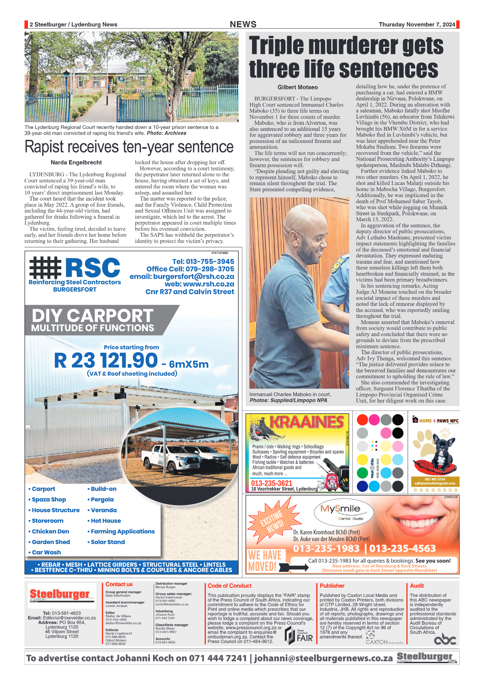 Steelburger News 7 November 2024 page 2