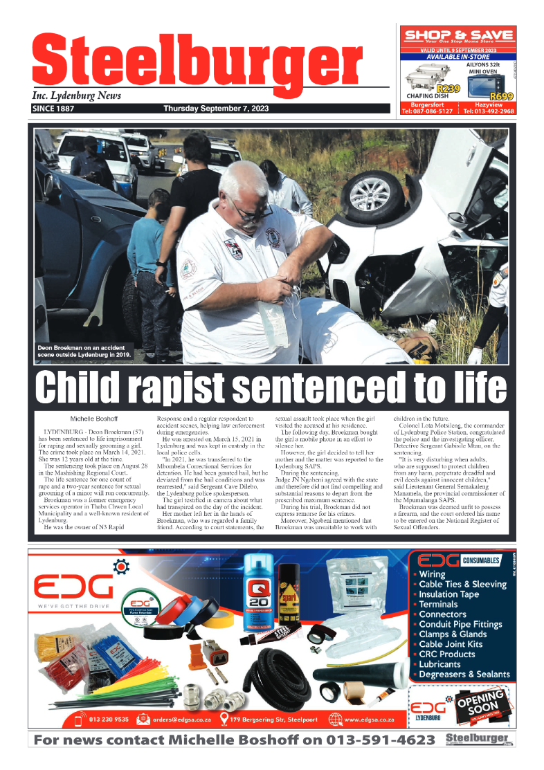 Steelburger News 7 September 2023 page 1