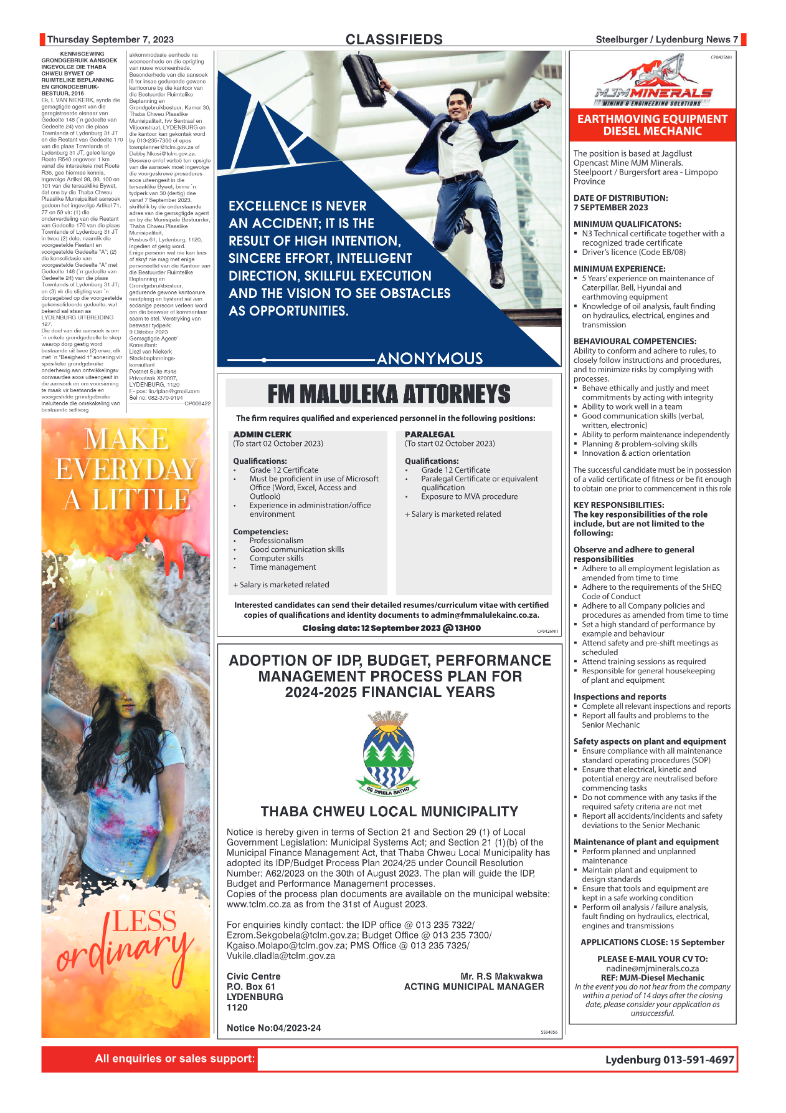 Steelburger News 7 September 2023 page 7