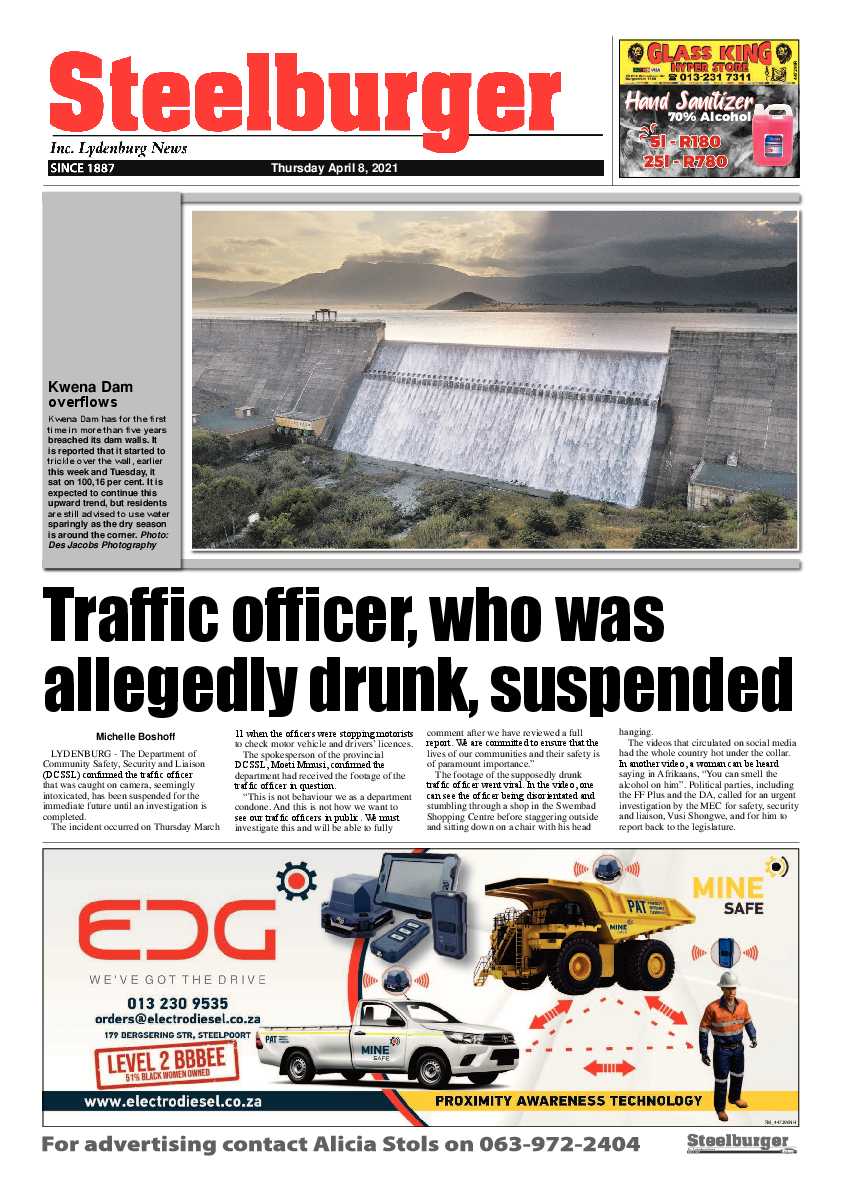 Steelburger News 8 April 2021 page 1
