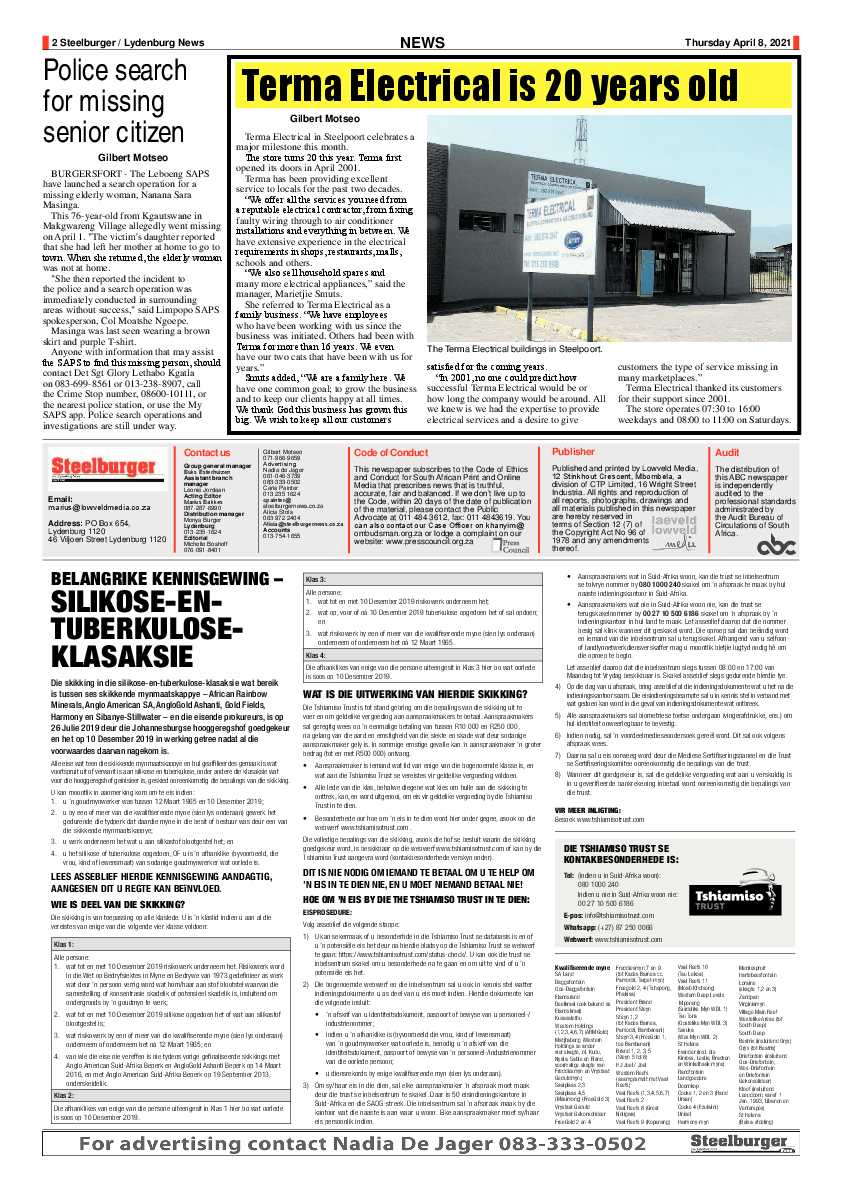 Steelburger News 8 April 2021 page 2