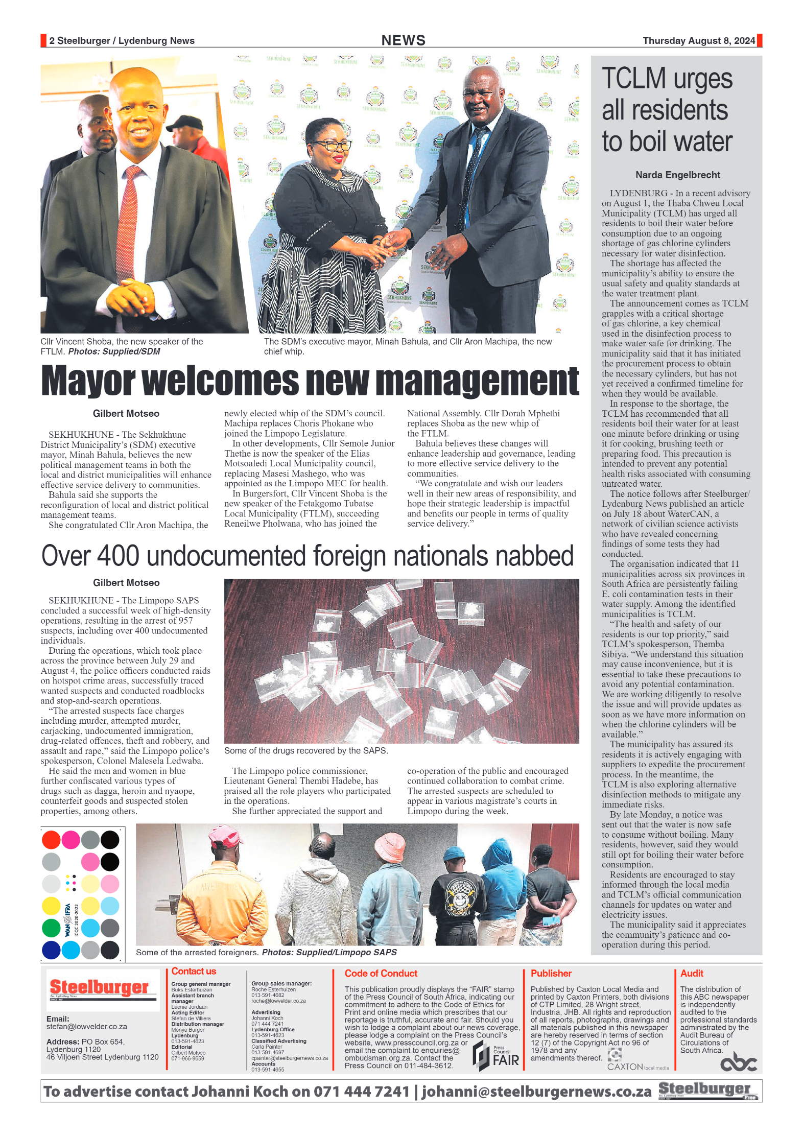 Steelburger News 8 August 2024 page 2