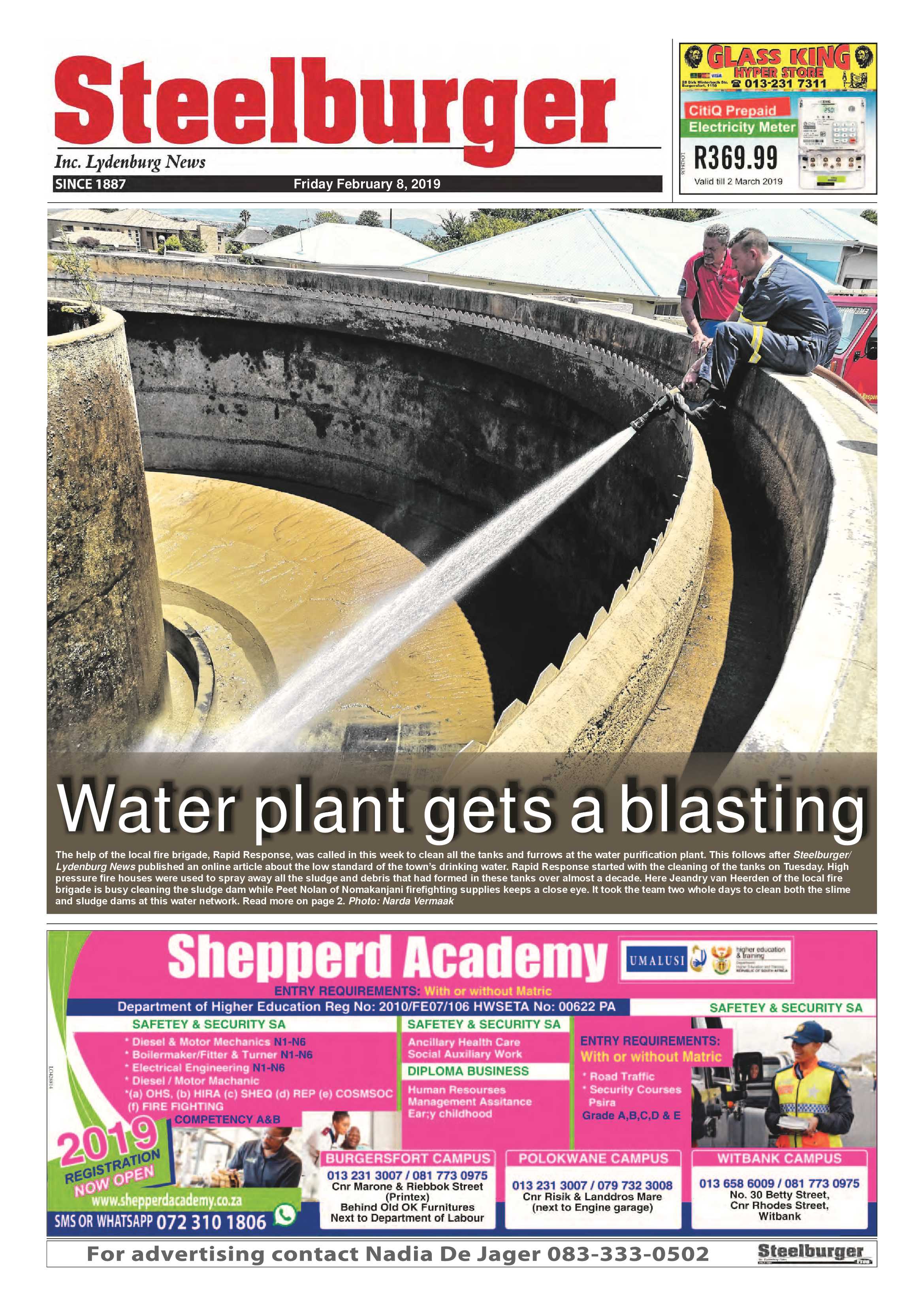 Steelburger News 8 February 2019 page 1