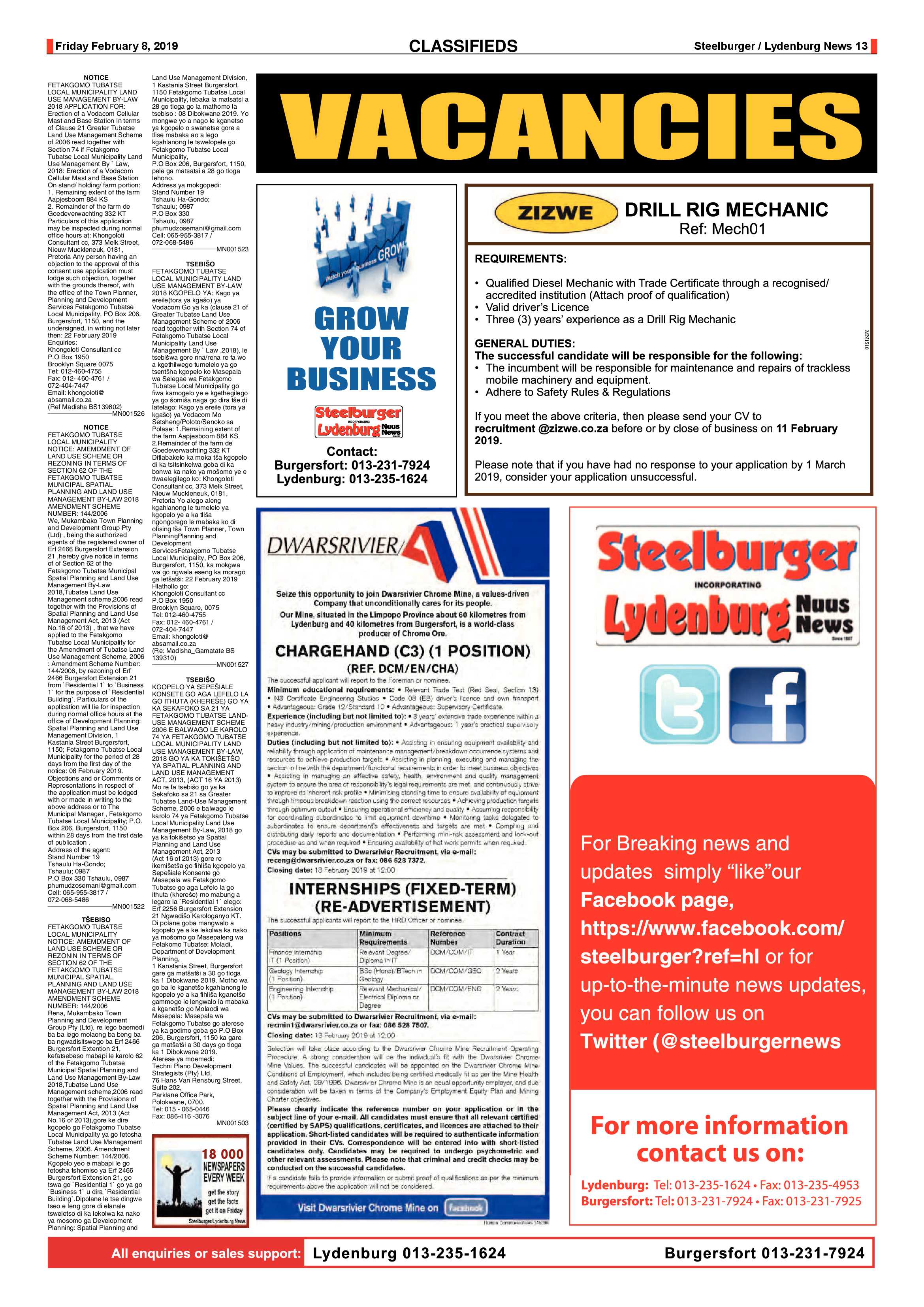 Steelburger News 8 February 2019 page 13