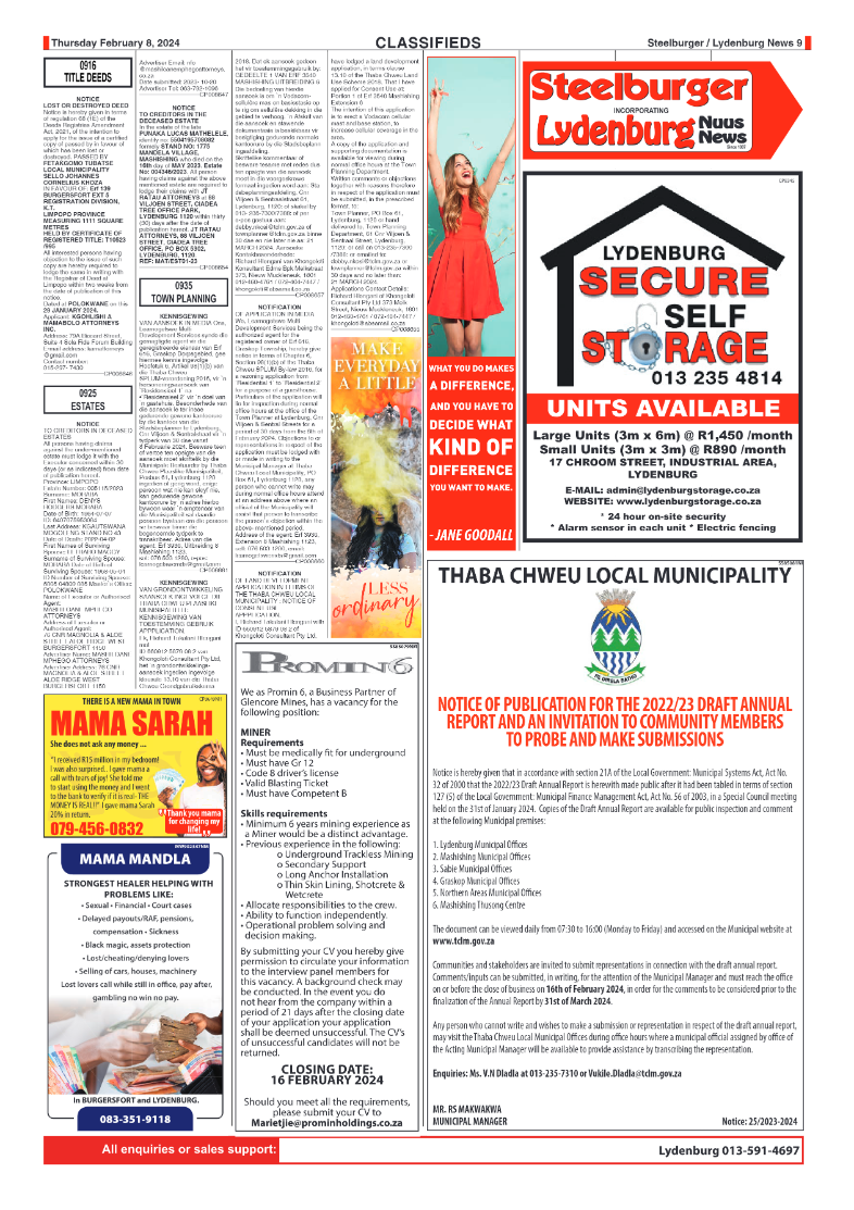 Steelburger News 8 February 2024 page 9