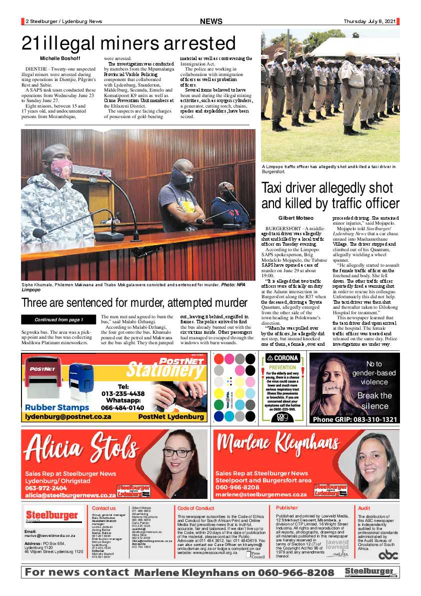 Steelburger news 8 July 2021 page 2