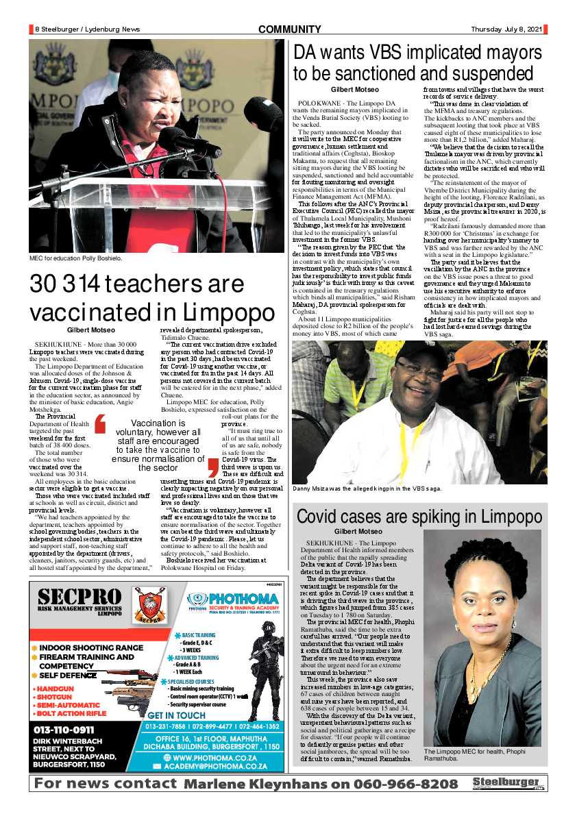 Steelburger news 8 July 2021 page 8