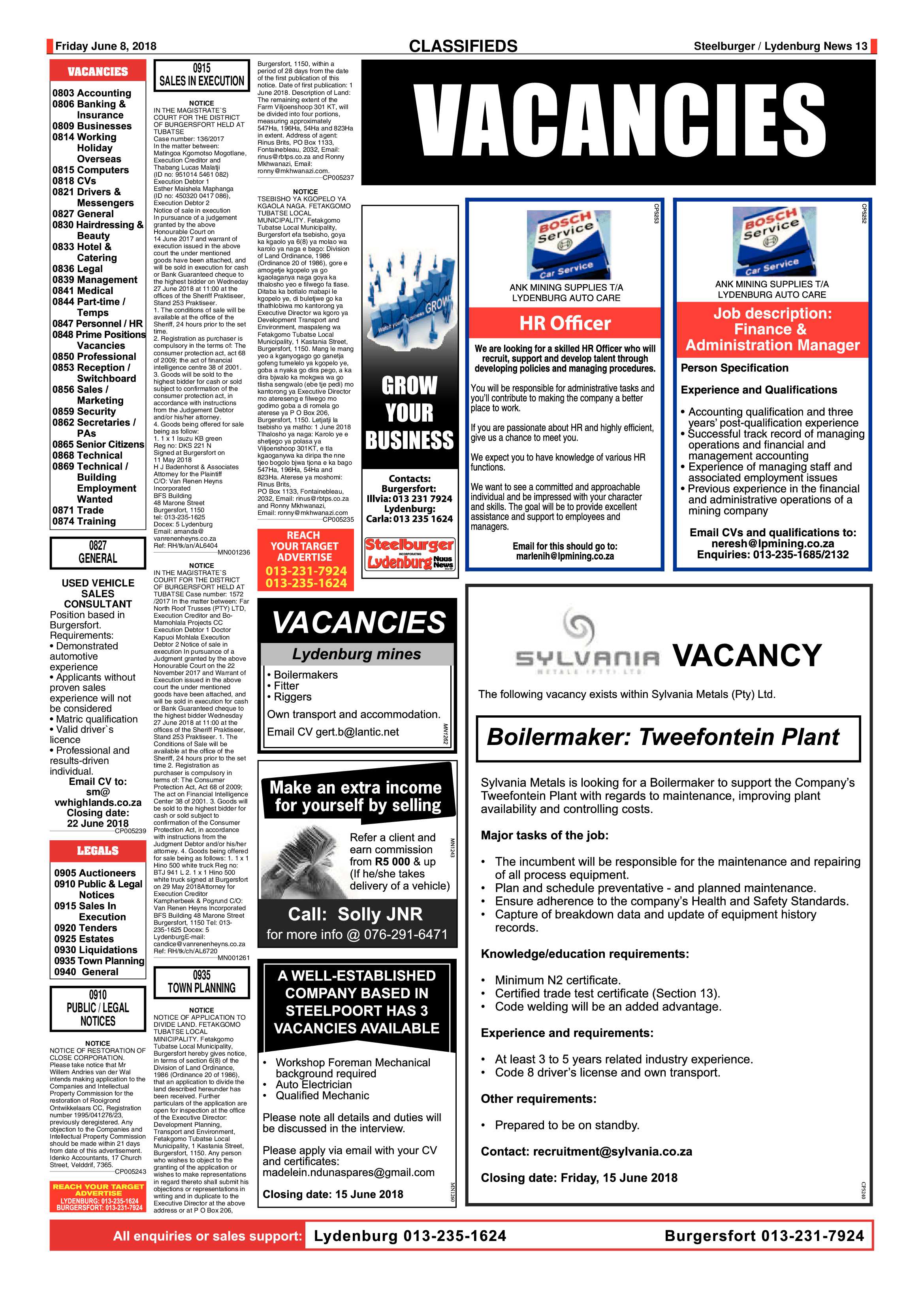 Steelburger News 8 June 2018 page 13