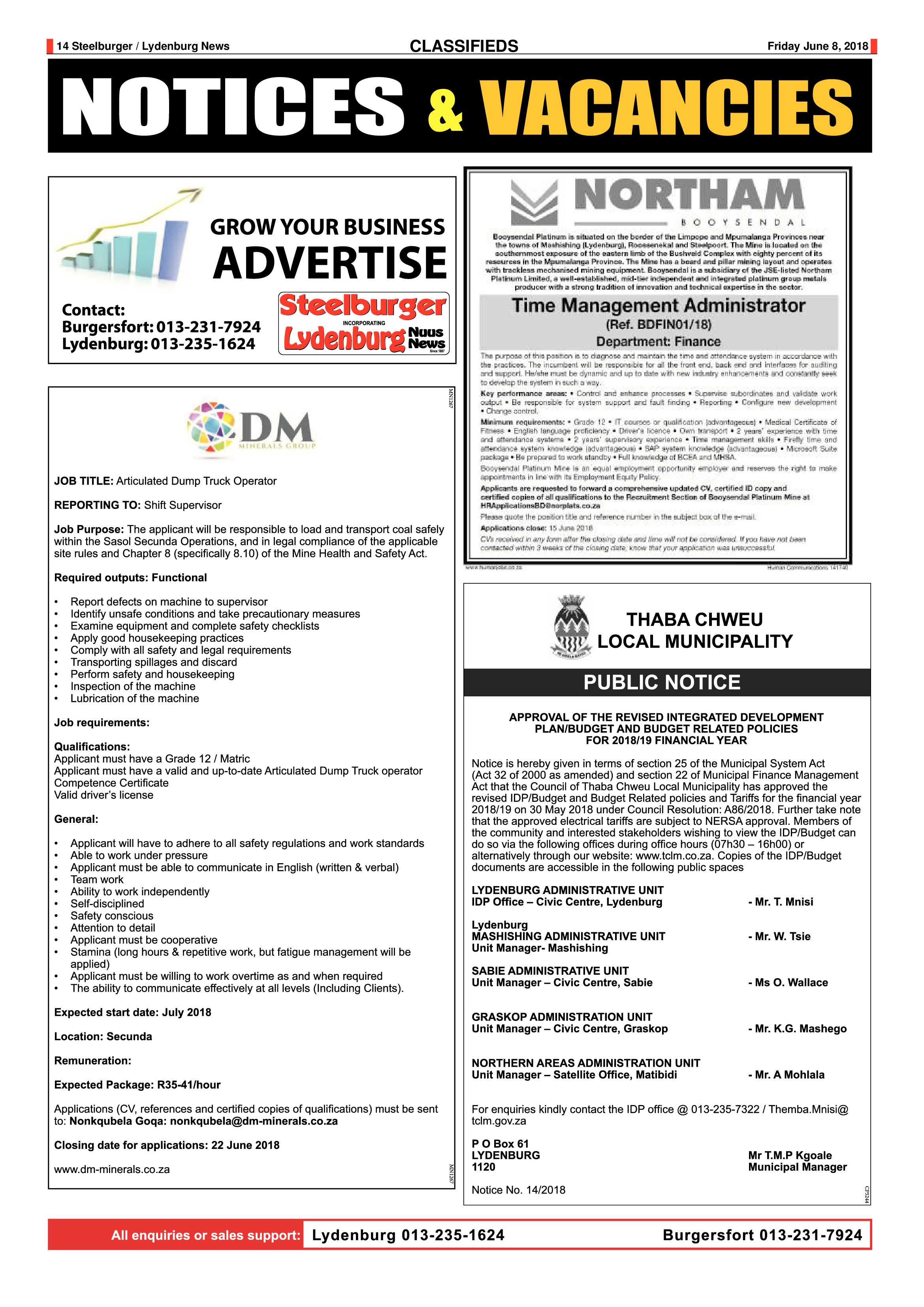 Steelburger News 8 June 2018 page 14