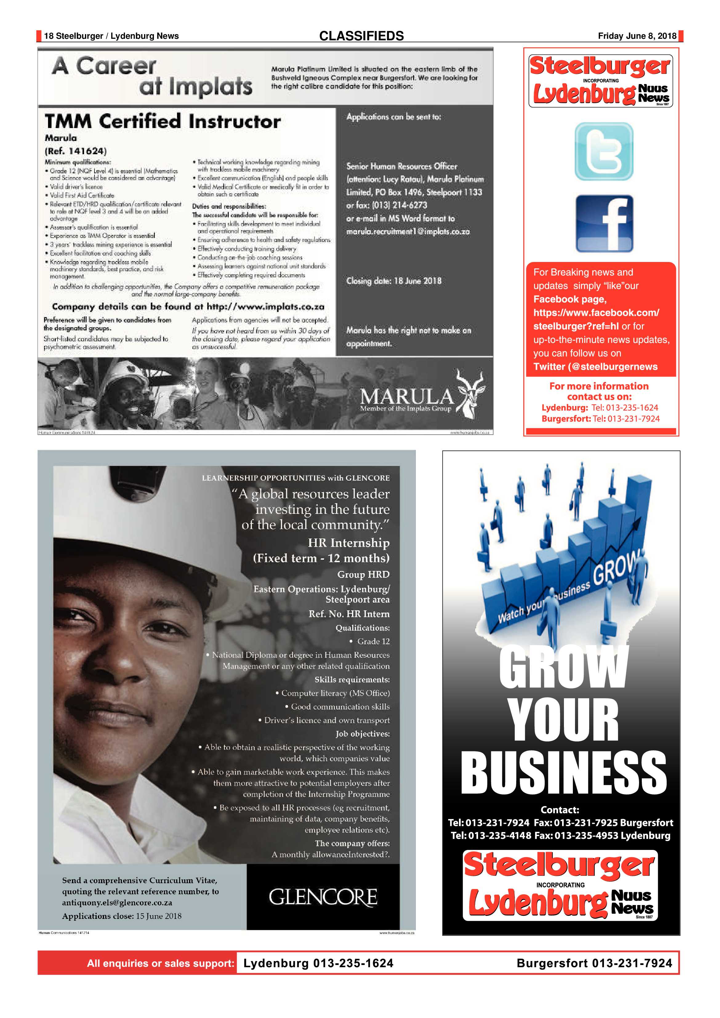 Steelburger News 8 June 2018 page 18