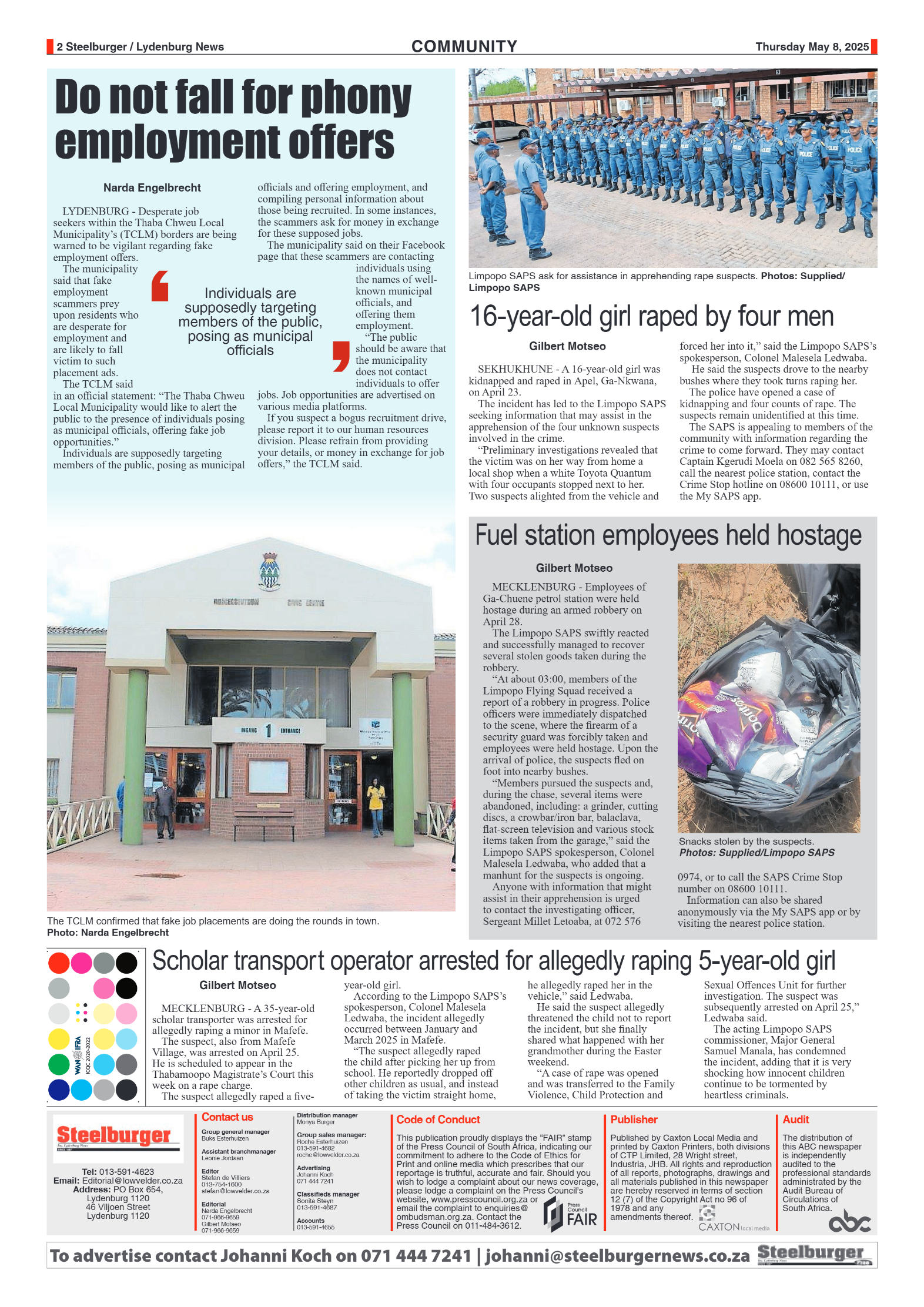 Steelburger News 8 May 2025 page 2
