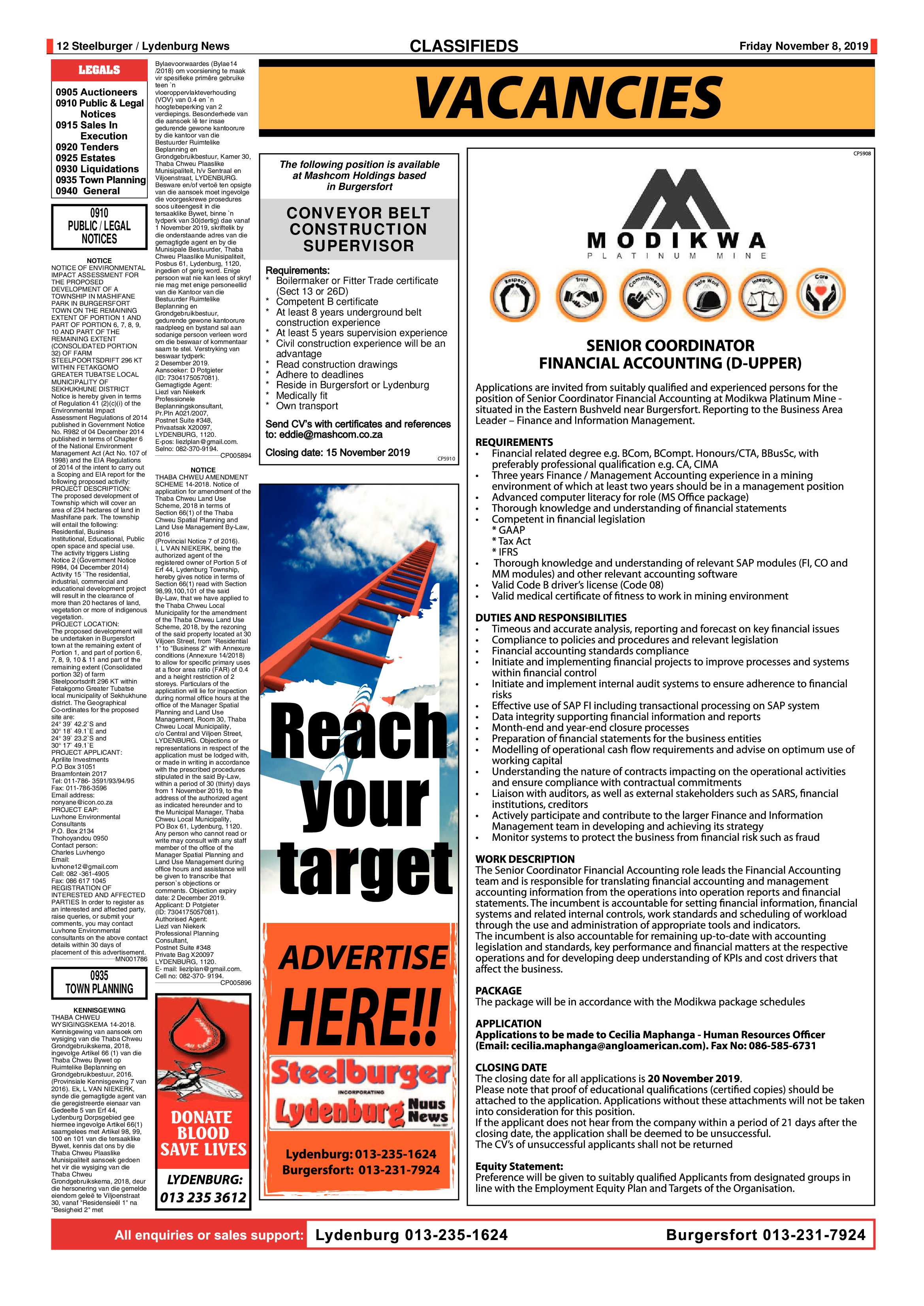 Steelburger News 8 November 2019 page 12
