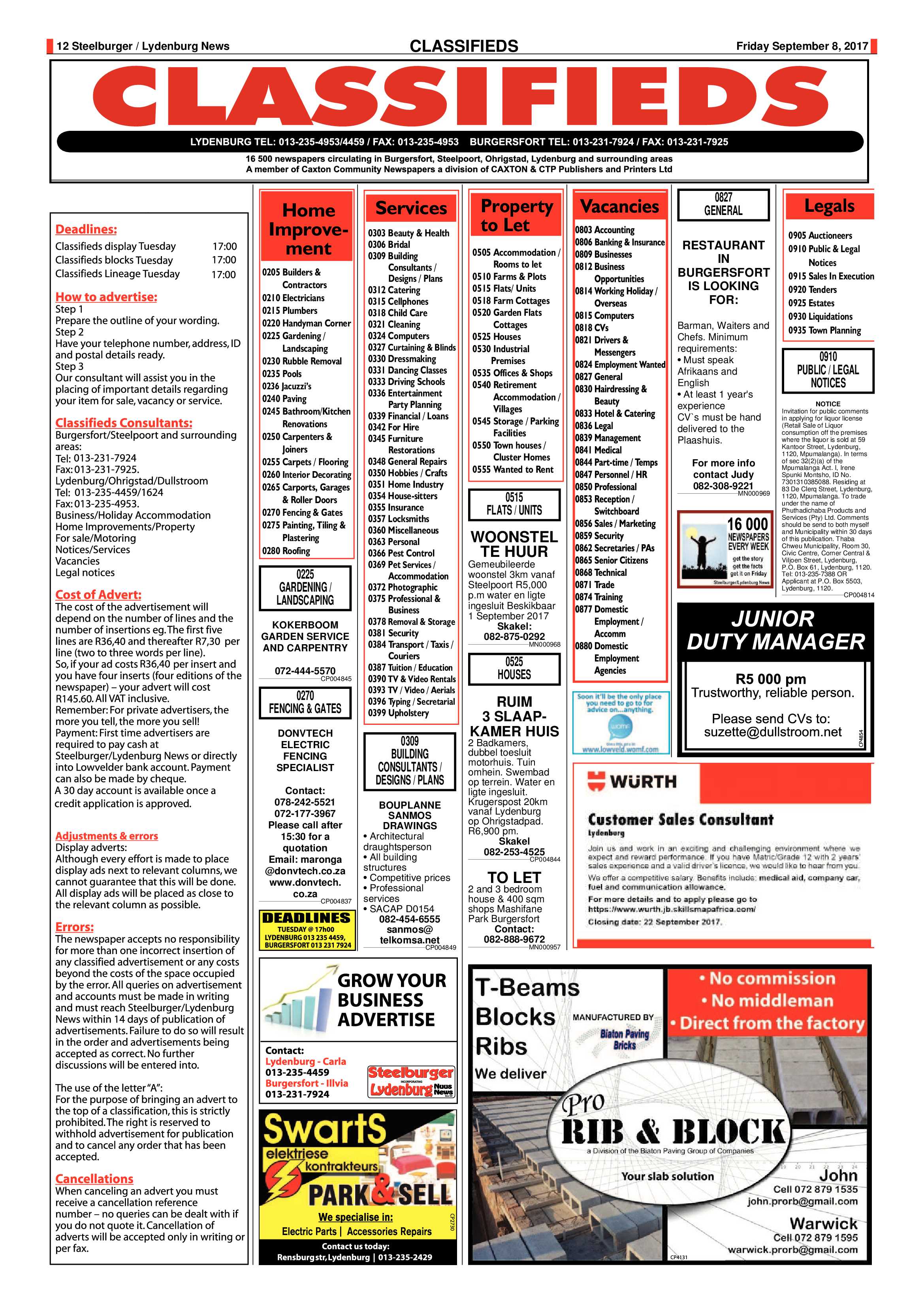 Steelburger News 8 September 2017 page 12