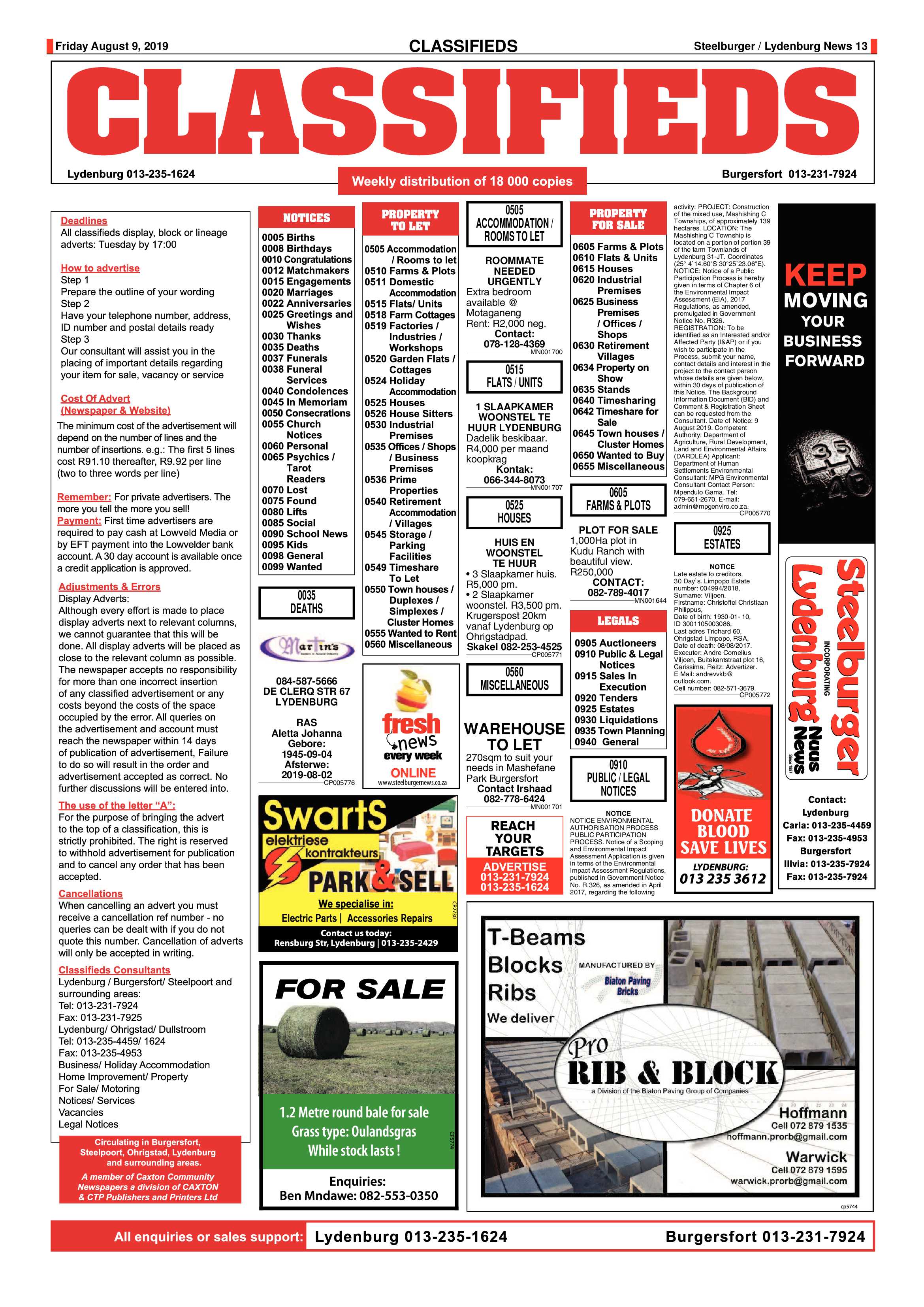 Steelburger News 9 August 2019 page 13