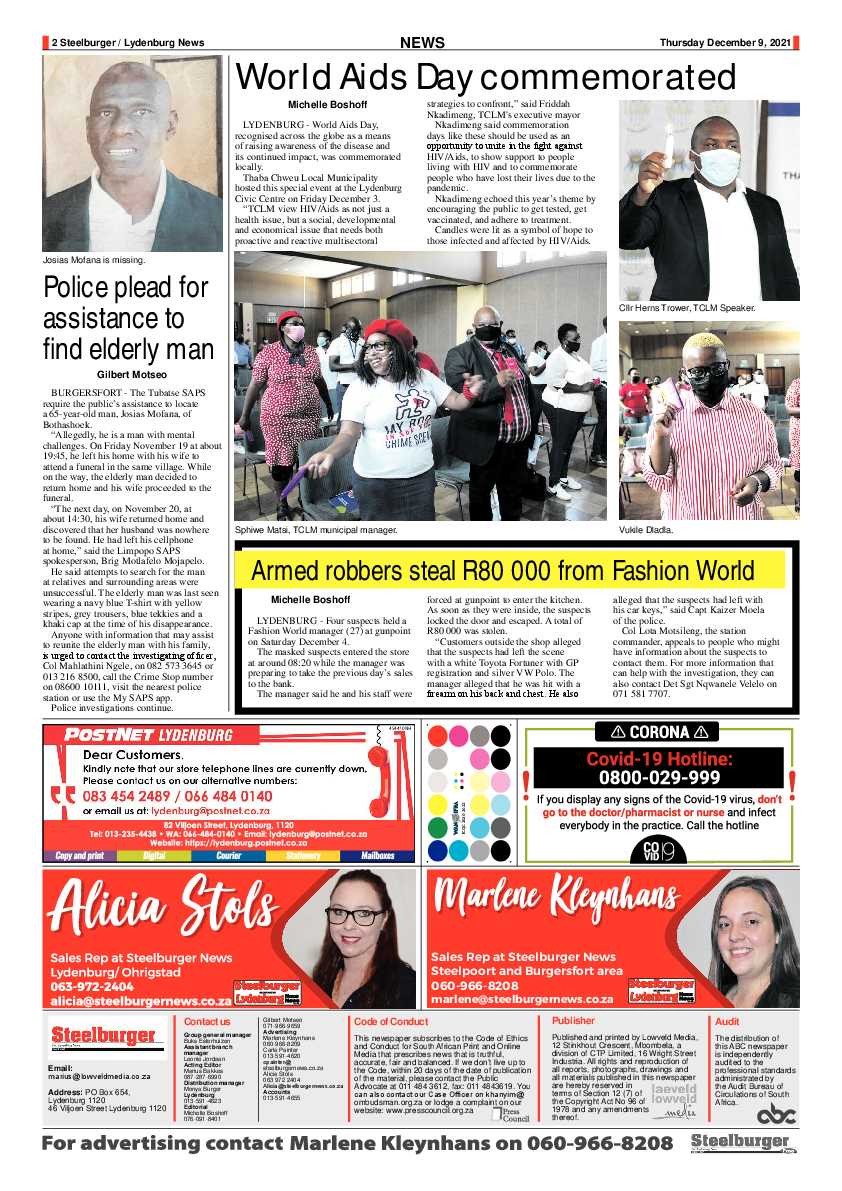 Steelburger News 9 December 2021 page 2