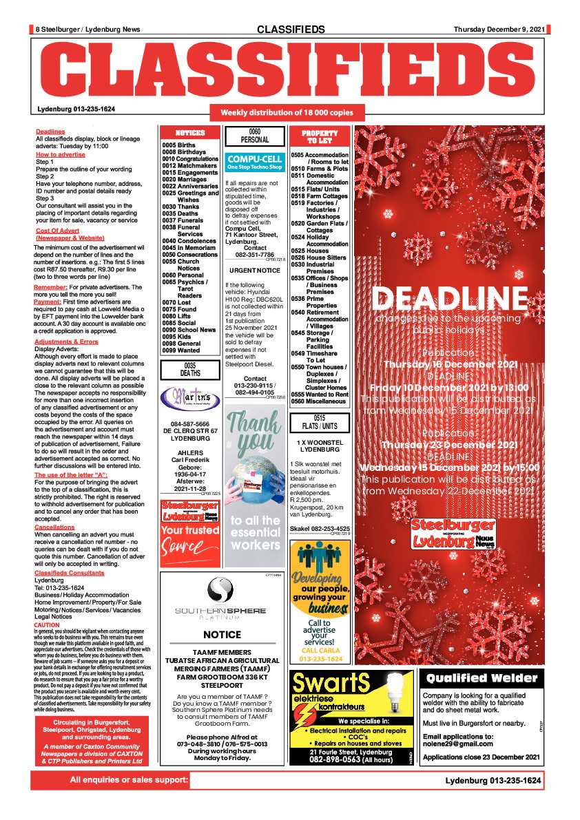 Steelburger News 9 December 2021 page 8