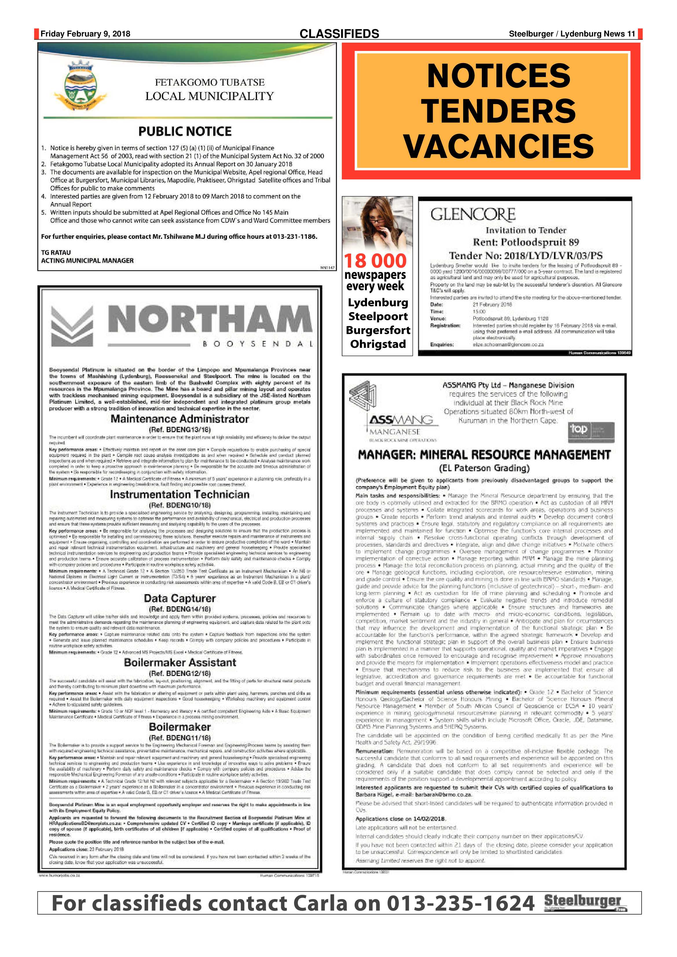 Steelburger News 9 February 2018 page 11