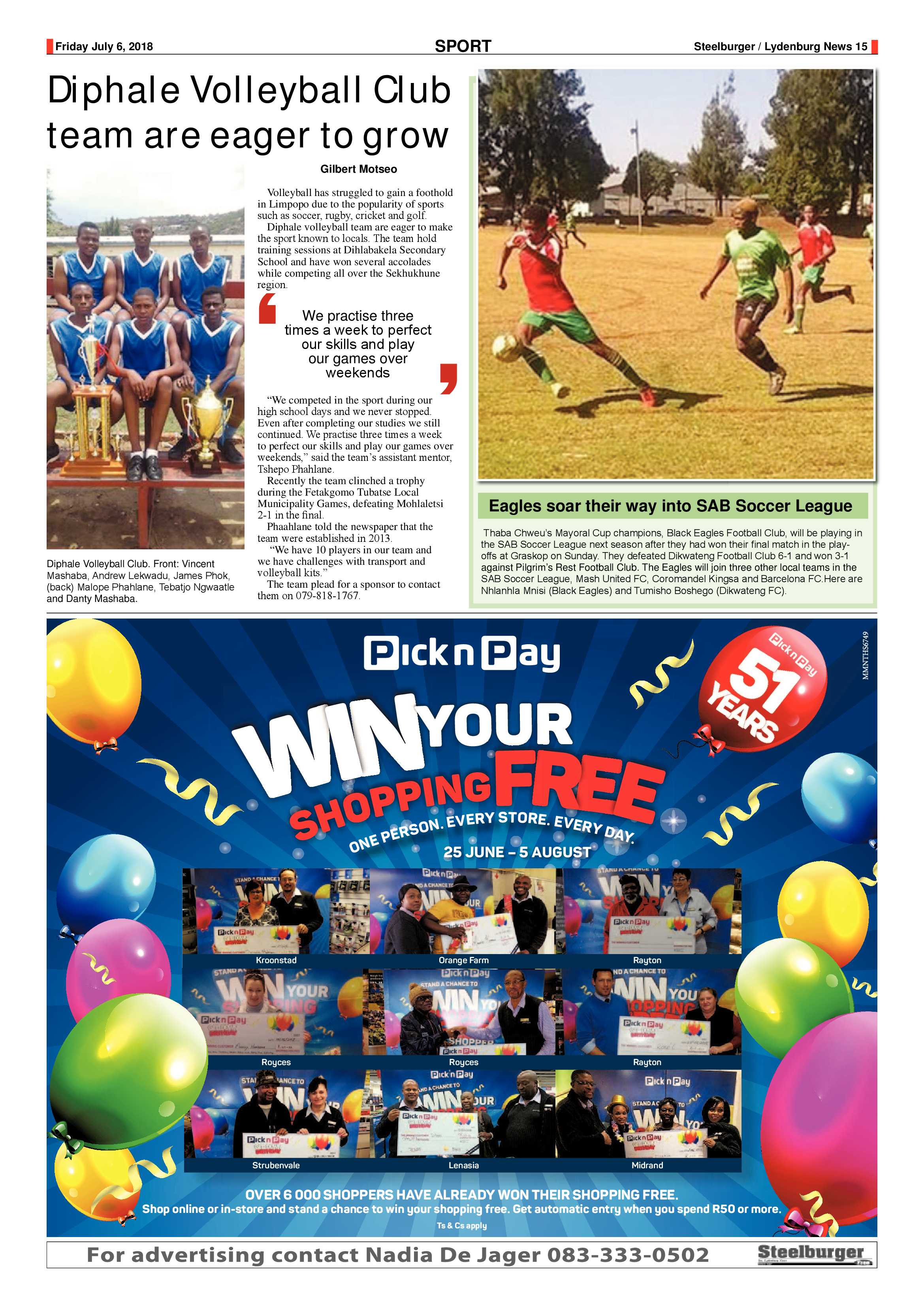 Steelburger News 6 July 2018 page 15