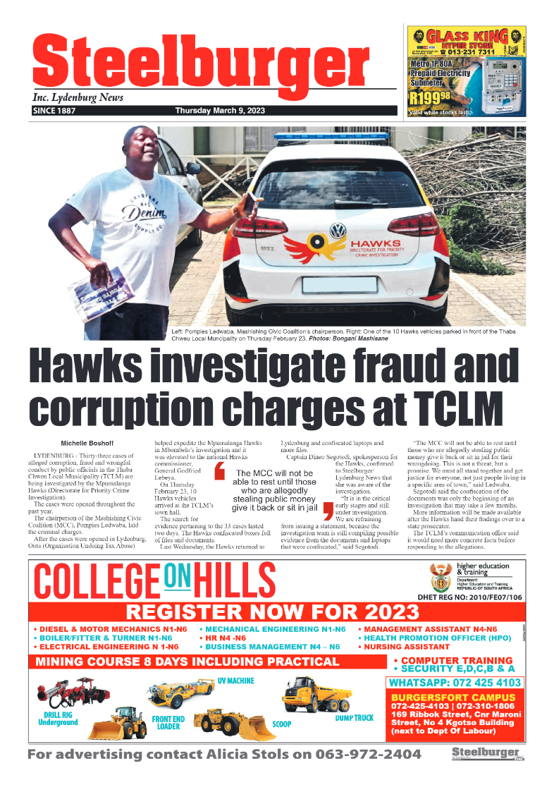 Steelburger News 9 March 2023 page 1