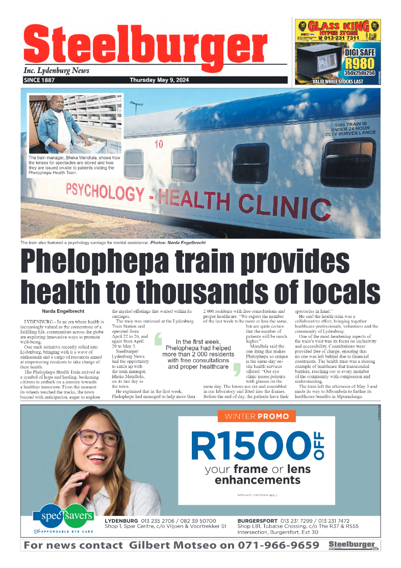 Steelburger News 9 May 2024 page 1