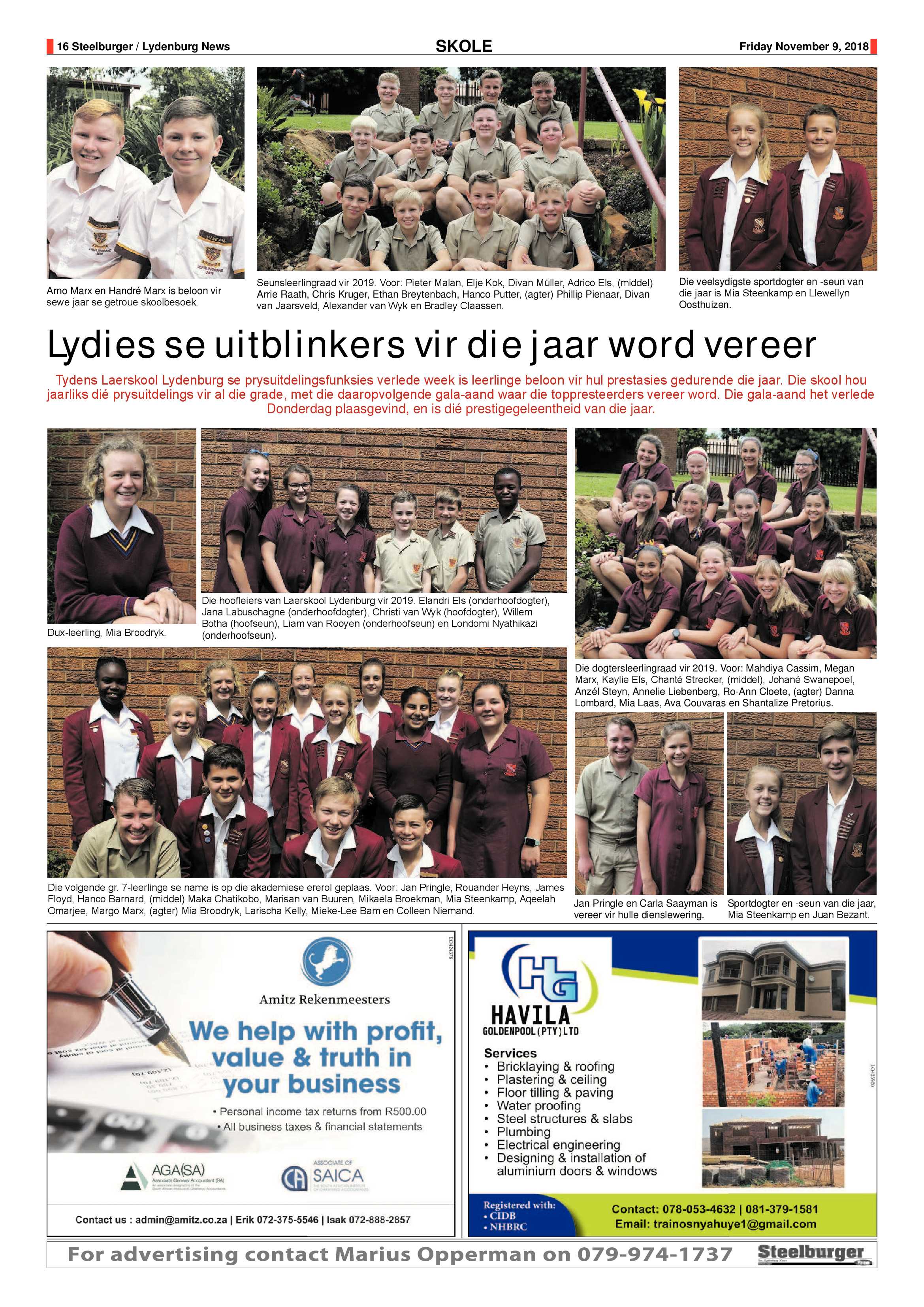 Steelburger News 9 November 2018 page 16
