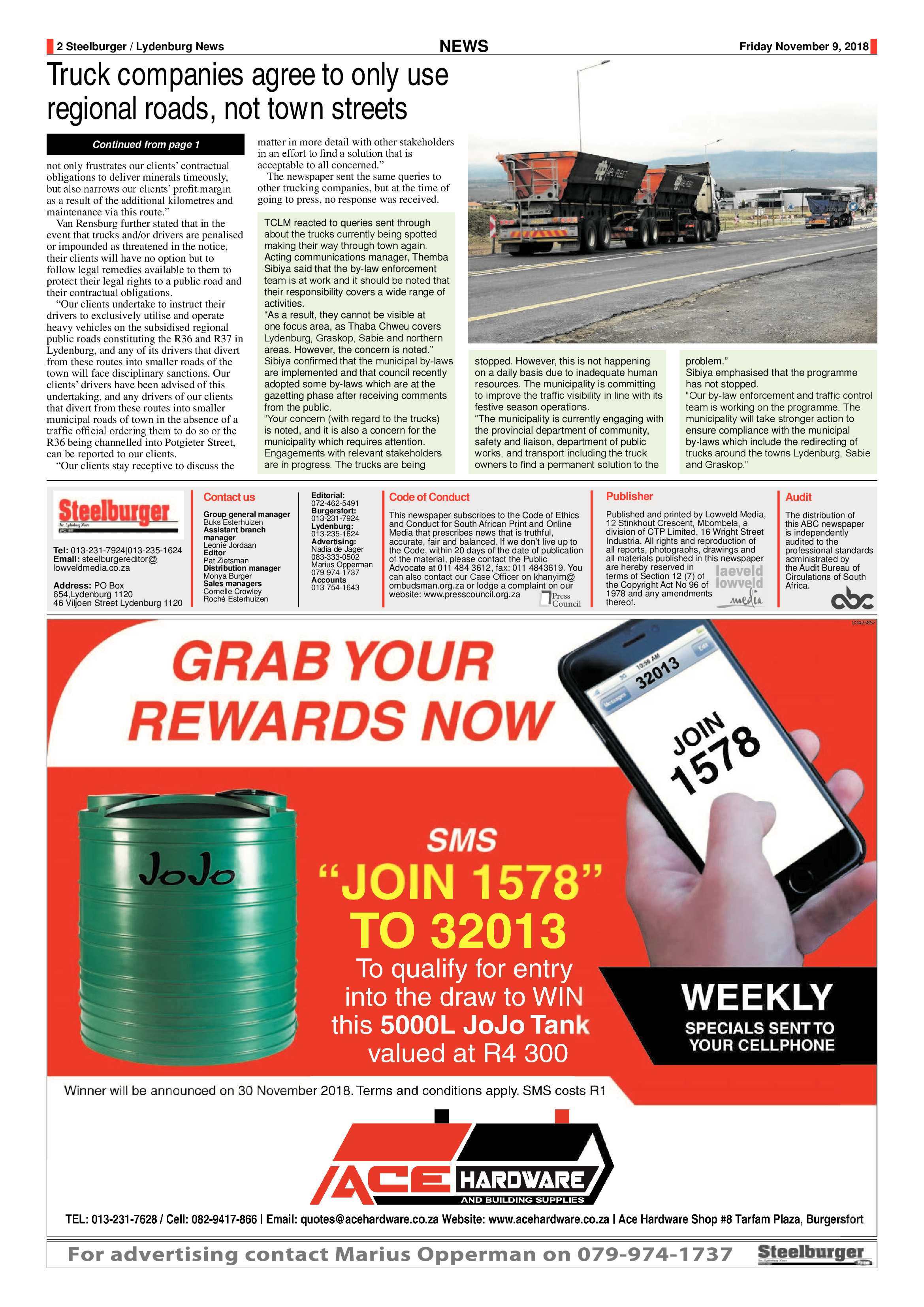 Steelburger News 9 November 2018 page 2