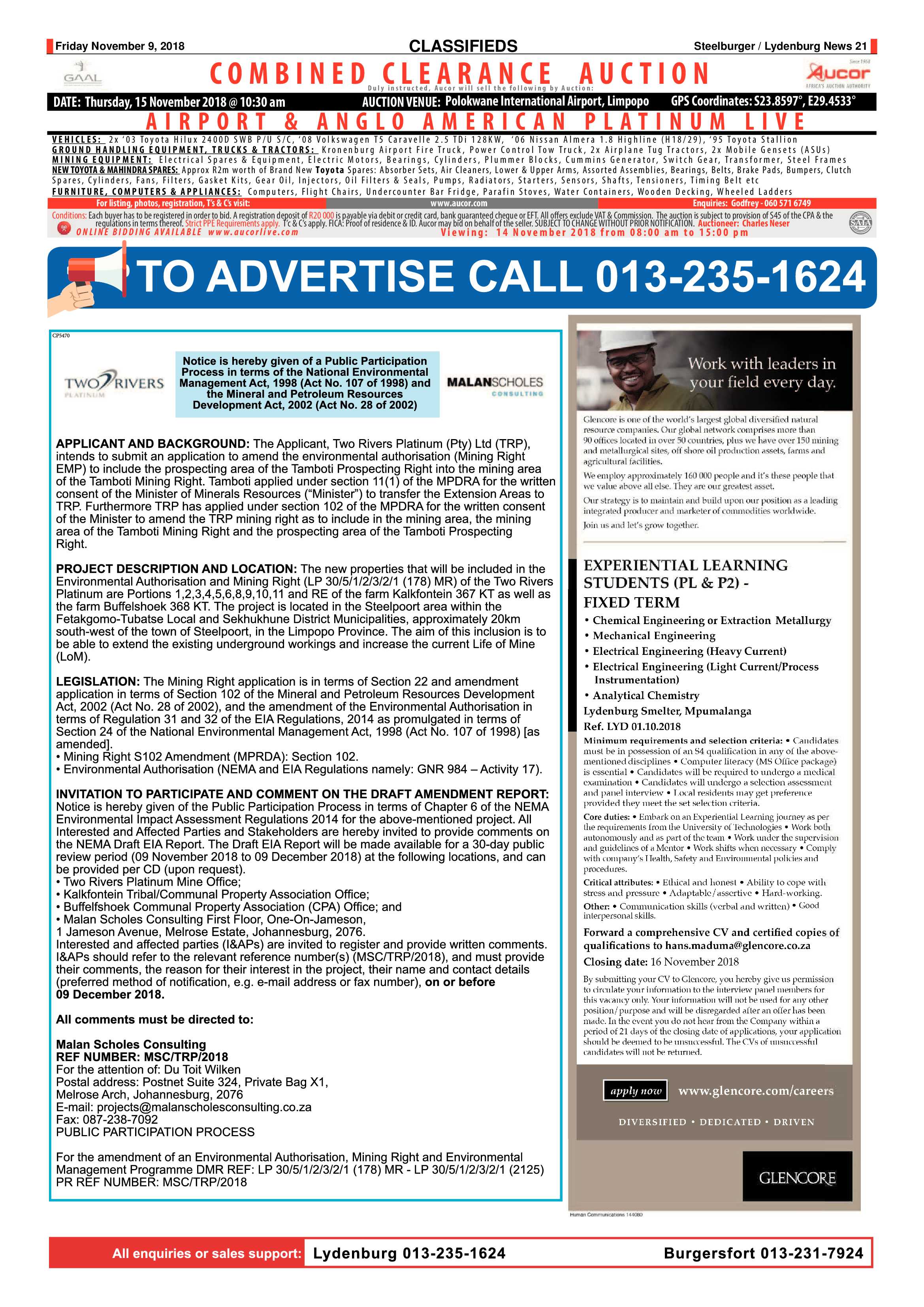 Steelburger News 9 November 2018 page 21