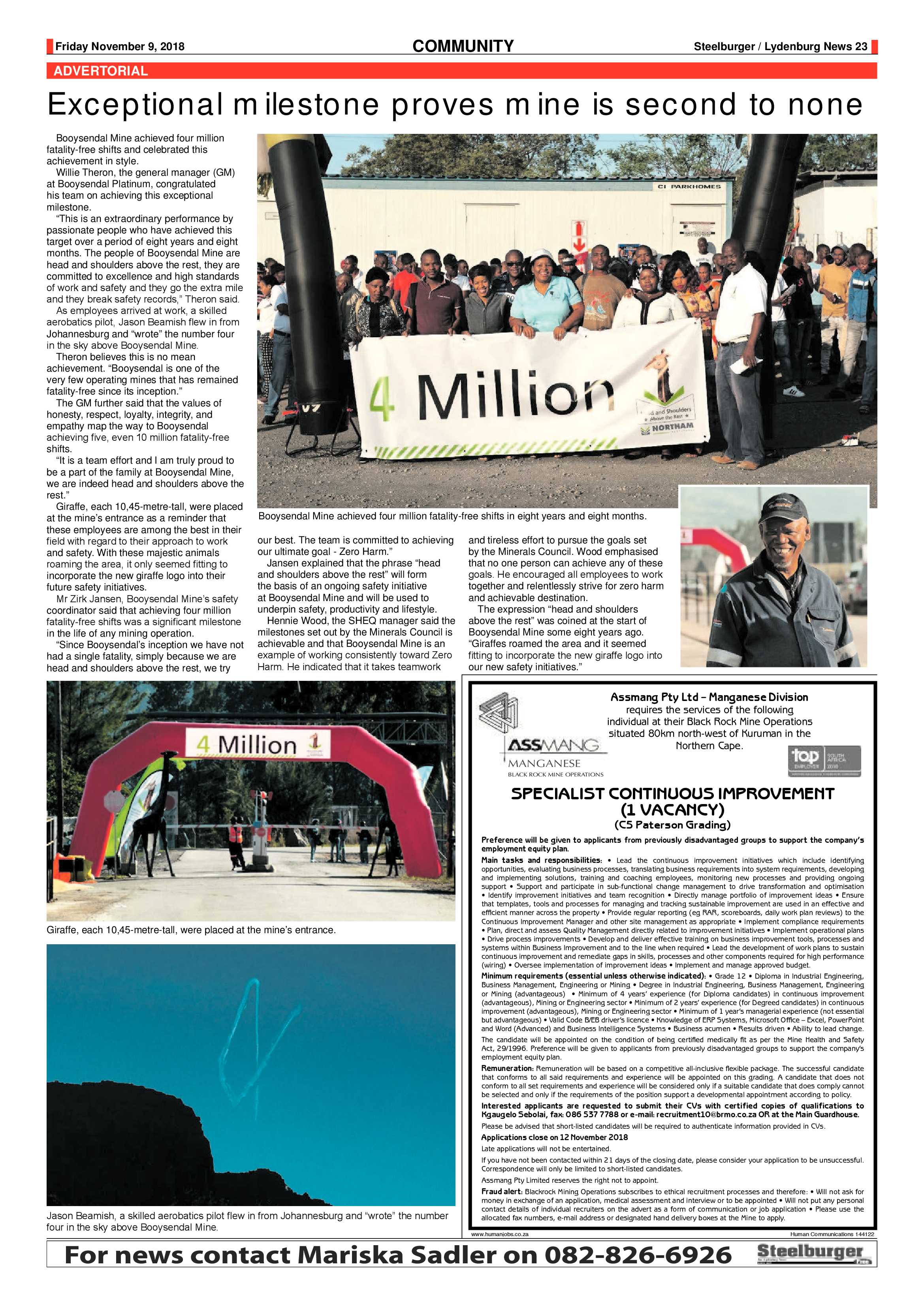 Steelburger News 9 November 2018 page 23