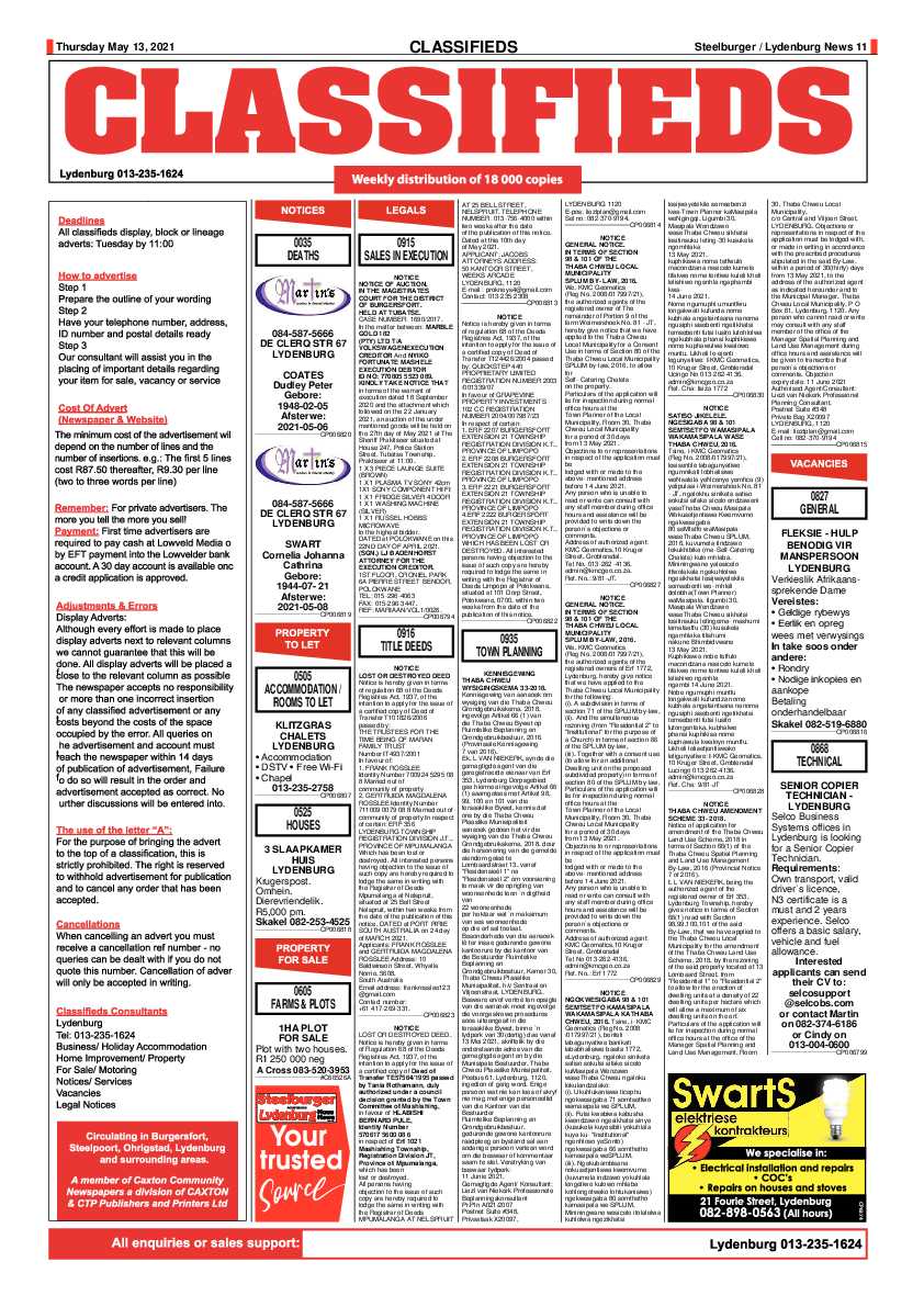 Steelburger News 13 May 2021 page 11