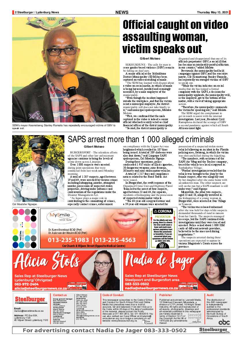 Steelburger News 13 May 2021 page 2